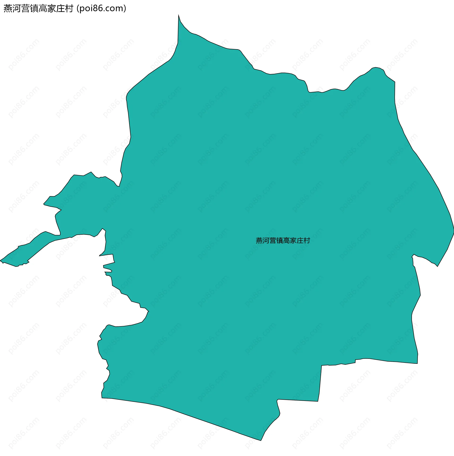 燕河营镇高家庄村边界地图