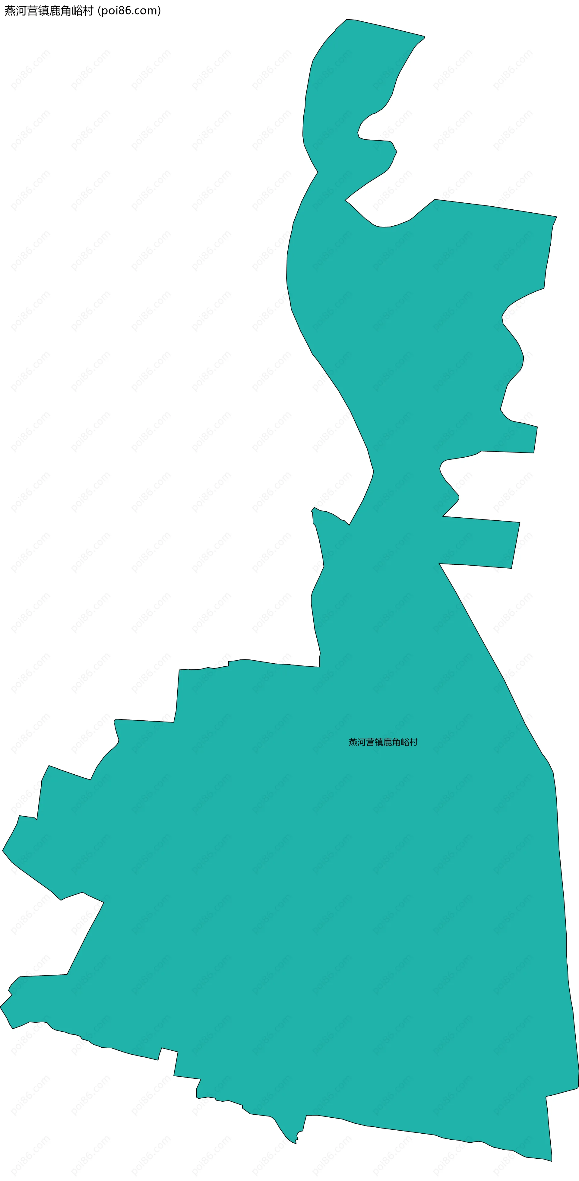 燕河营镇鹿角峪村边界地图