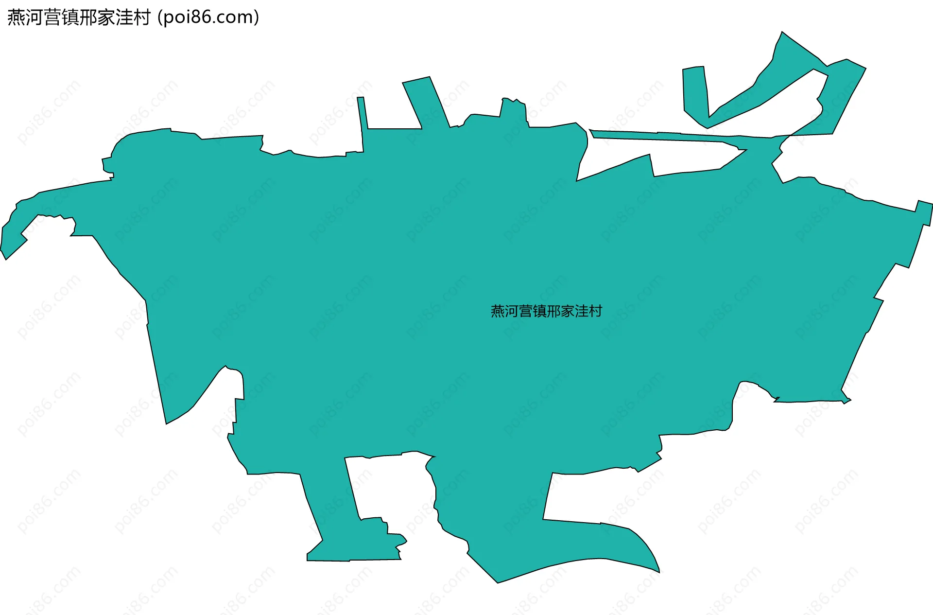 燕河营镇邢家洼村边界地图