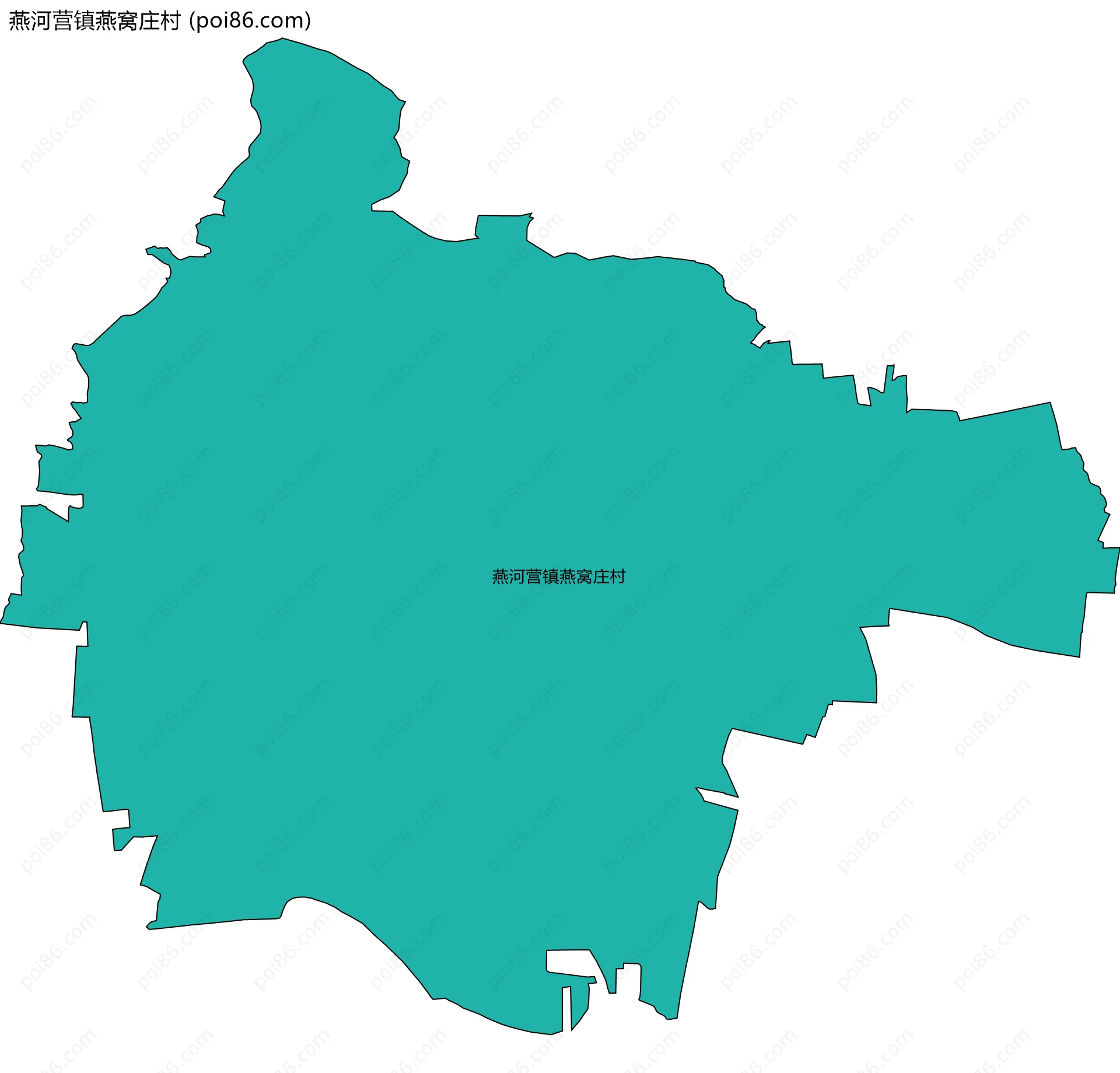 燕河营镇燕窝庄村边界地图