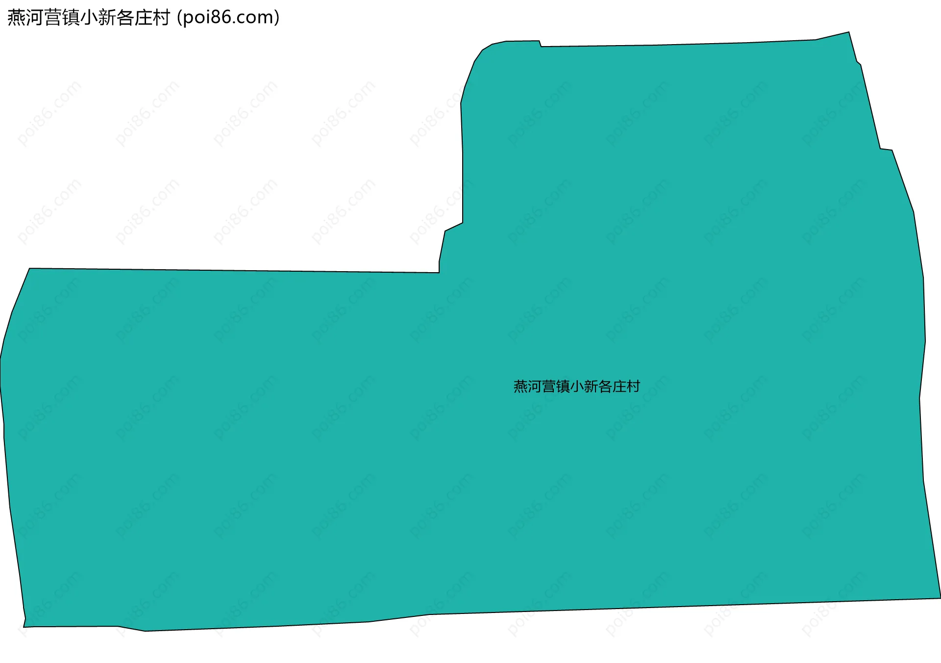 燕河营镇小新各庄村边界地图