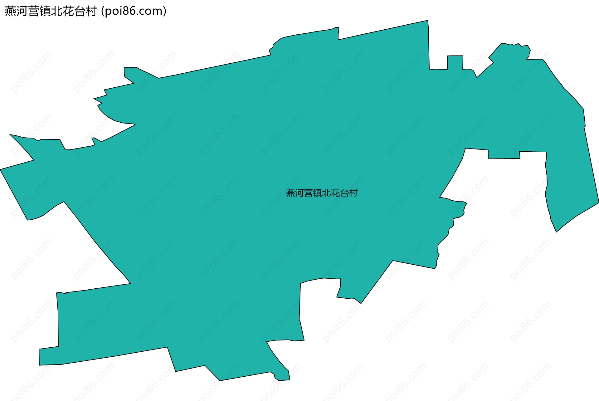 燕河营镇北花台村边界地图