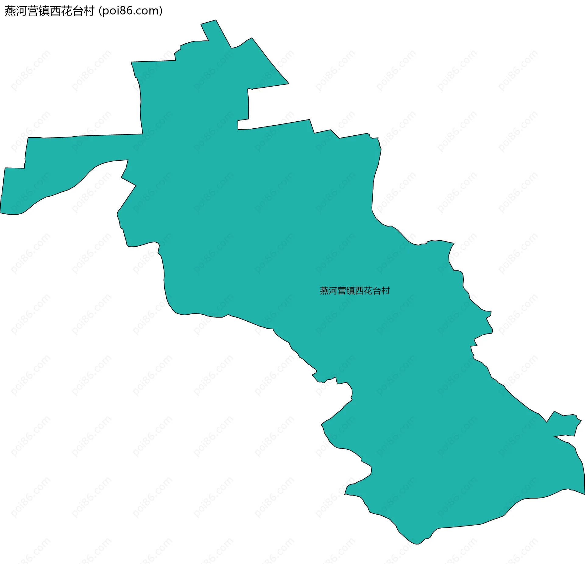 燕河营镇西花台村边界地图