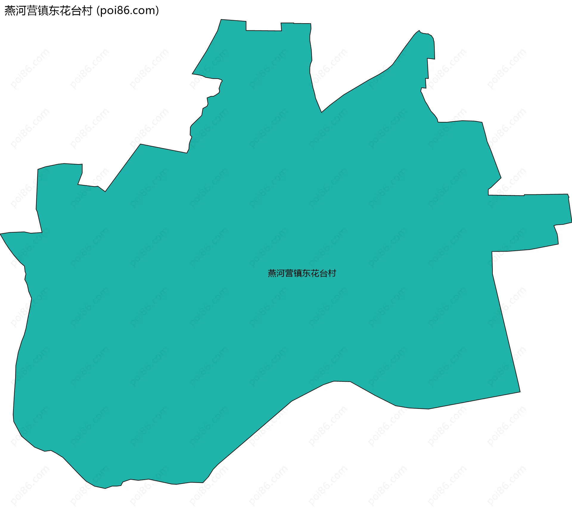 燕河营镇东花台村边界地图