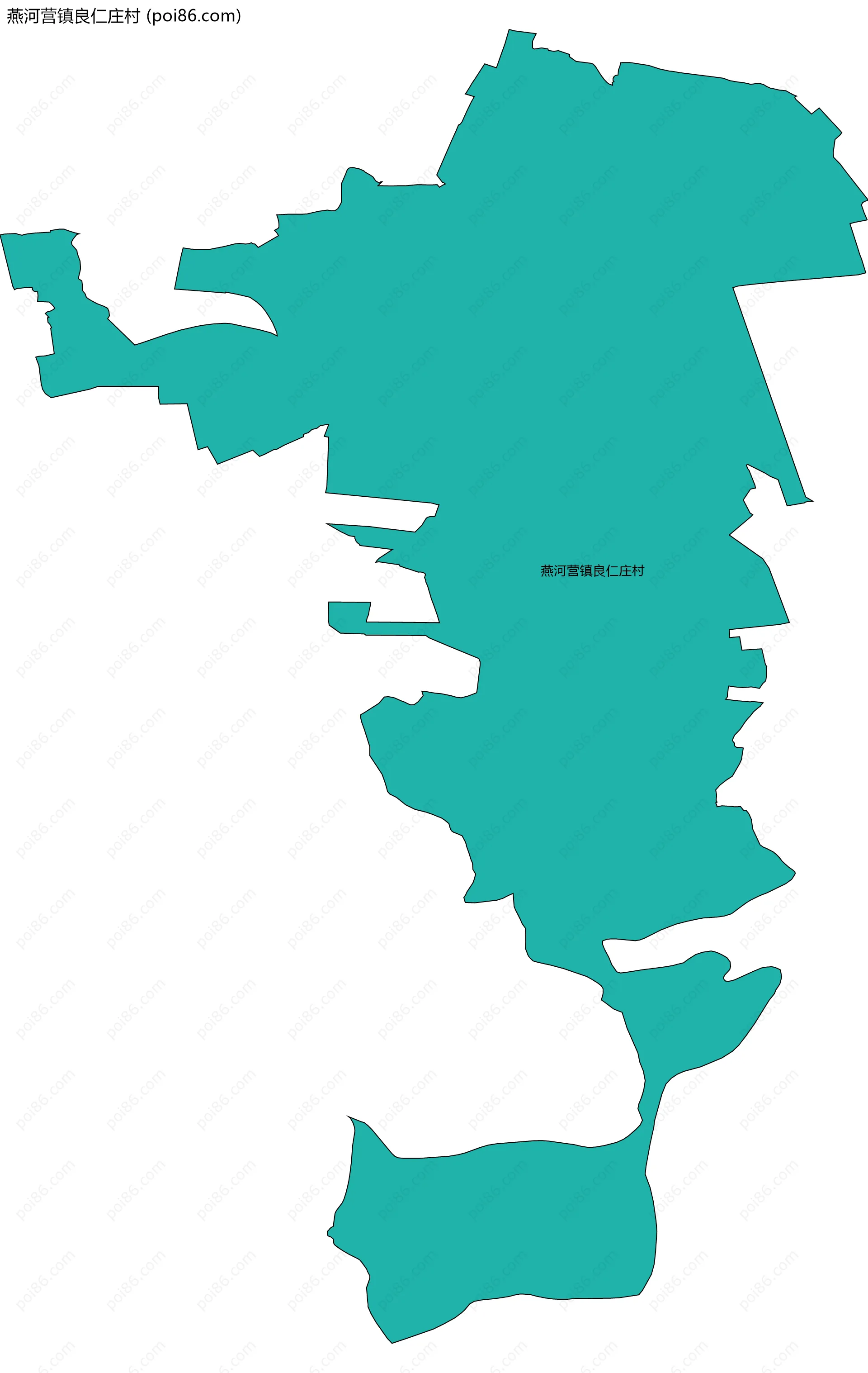 燕河营镇良仁庄村边界地图