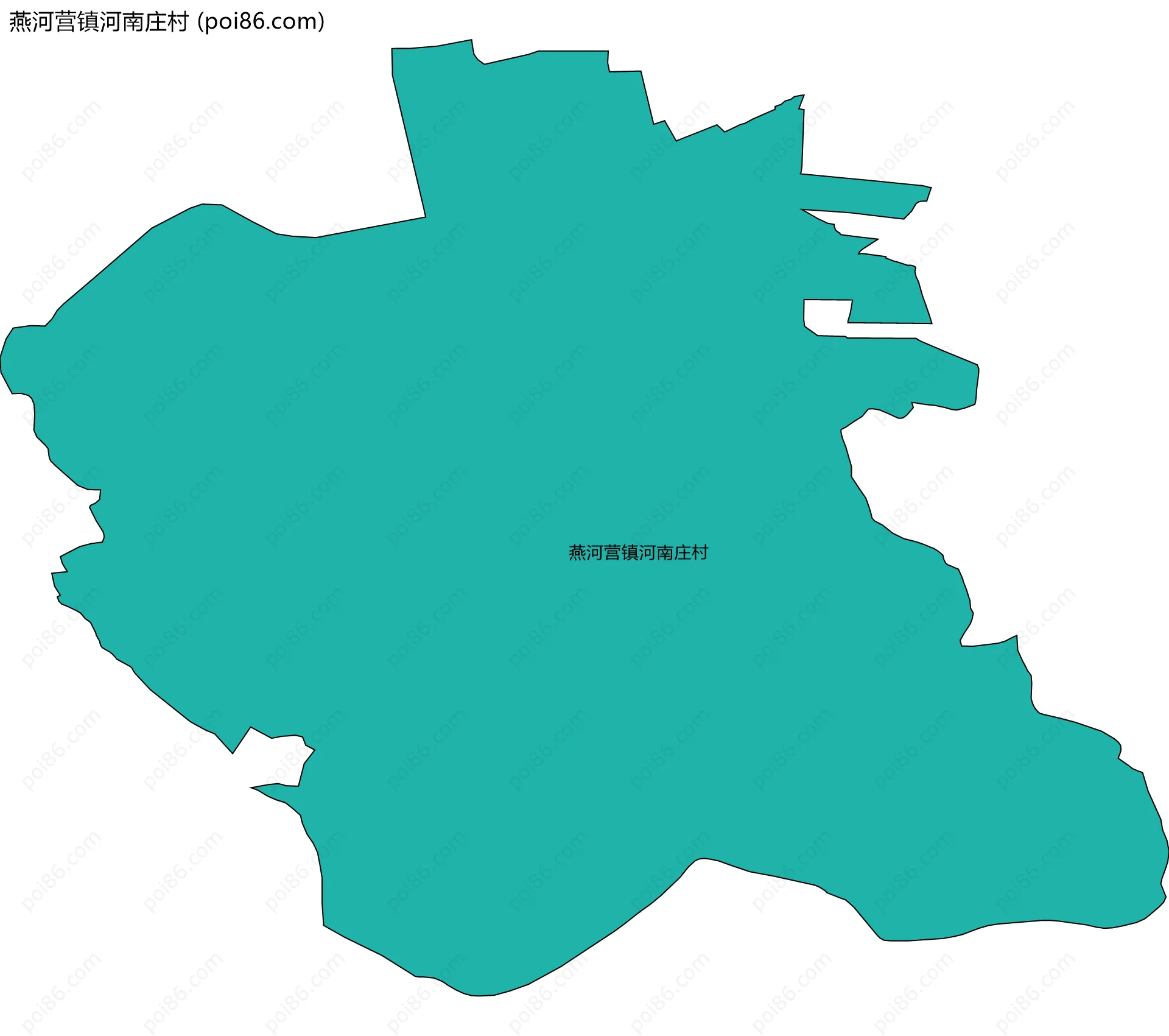 燕河营镇河南庄村边界地图