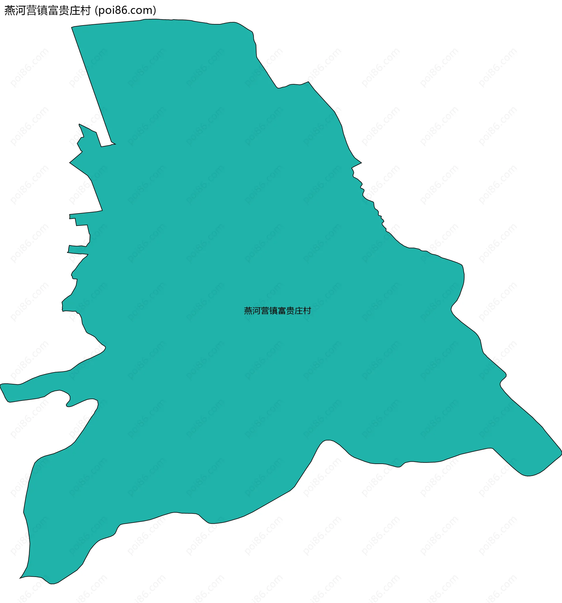 燕河营镇富贵庄村边界地图