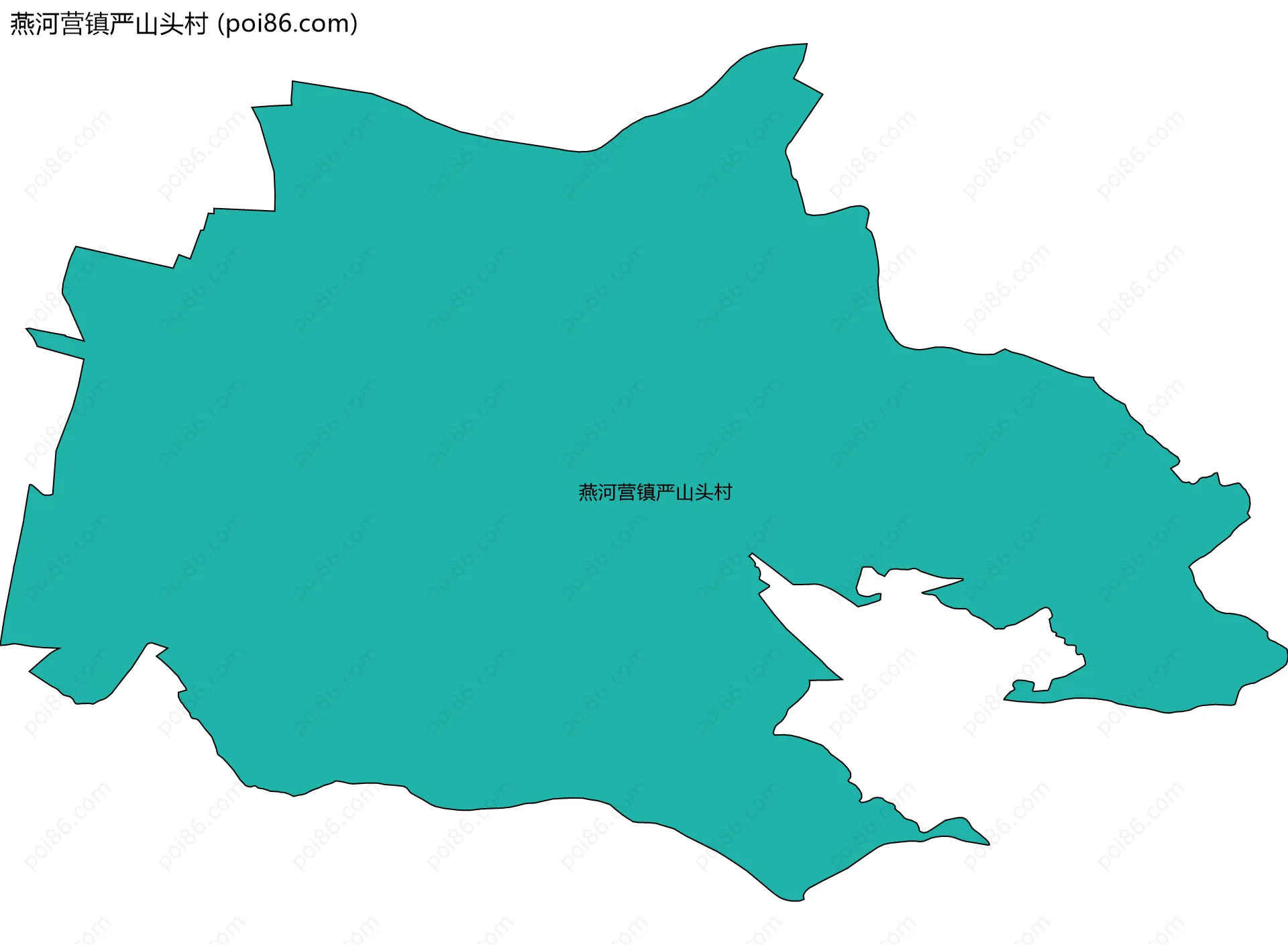 燕河营镇严山头村边界地图