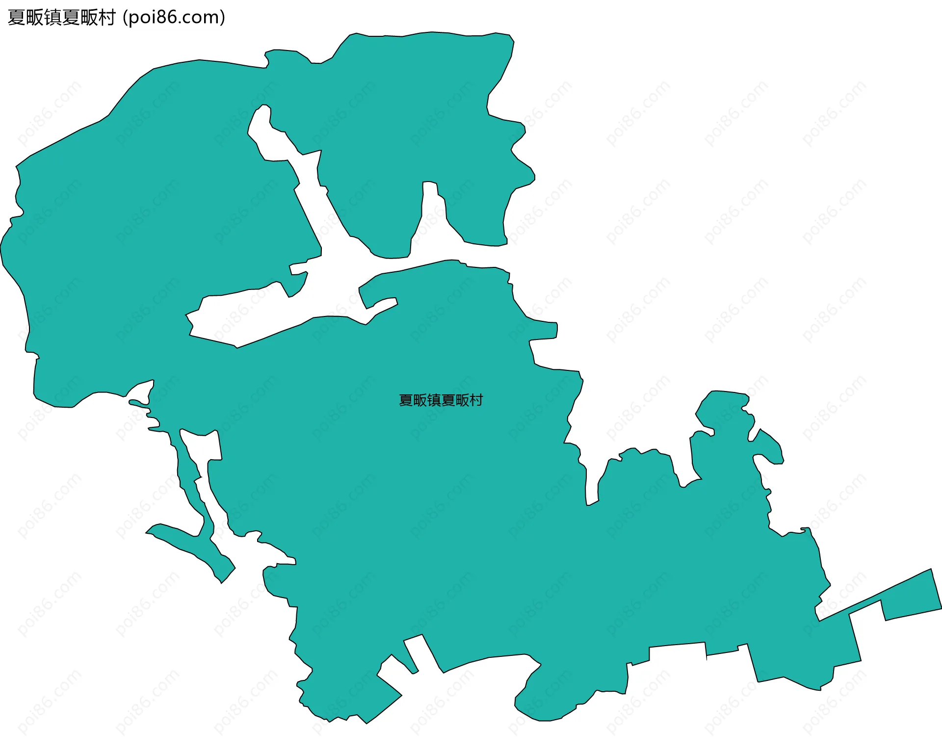 夏畈镇夏畈村边界地图
