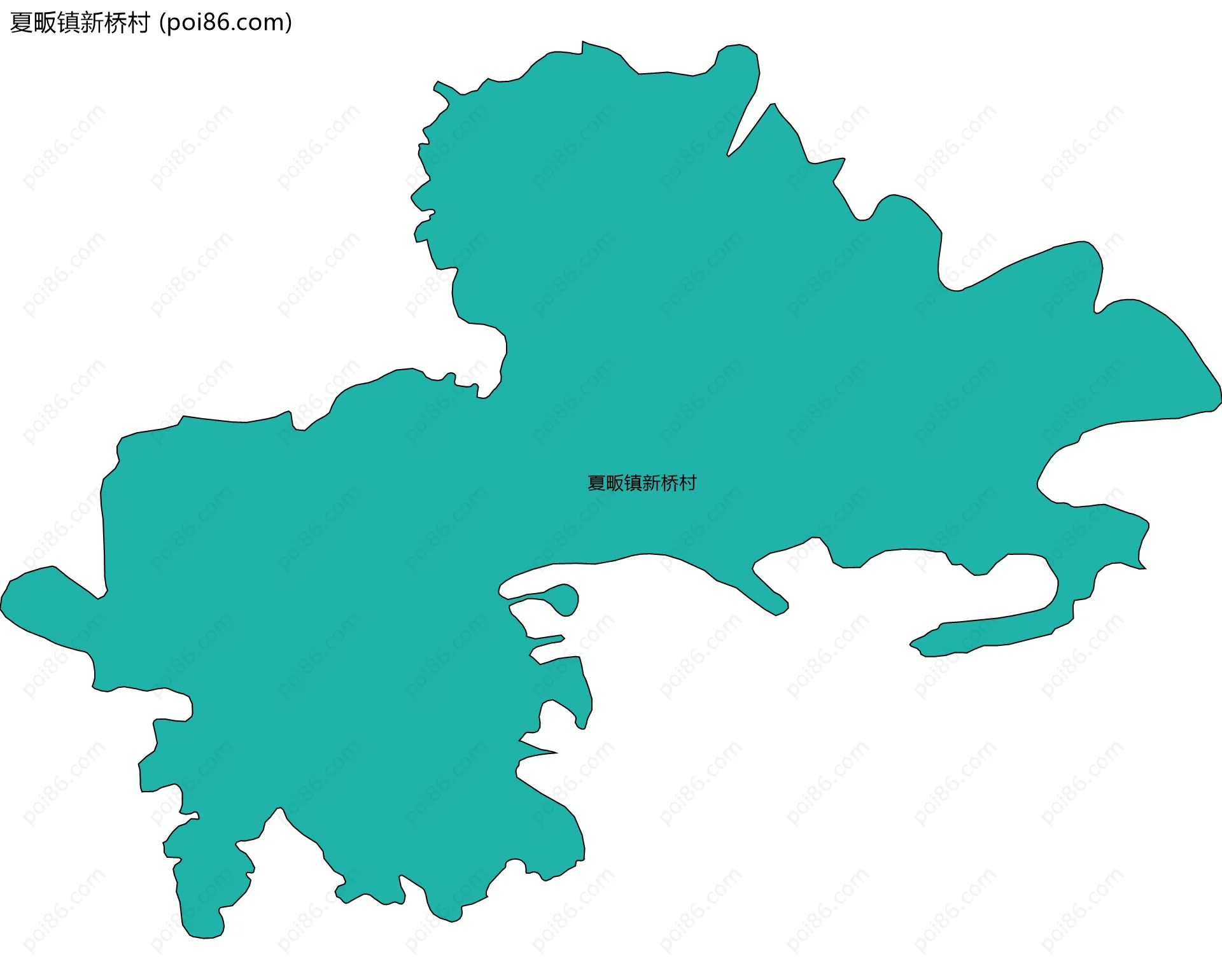夏畈镇新桥村边界地图