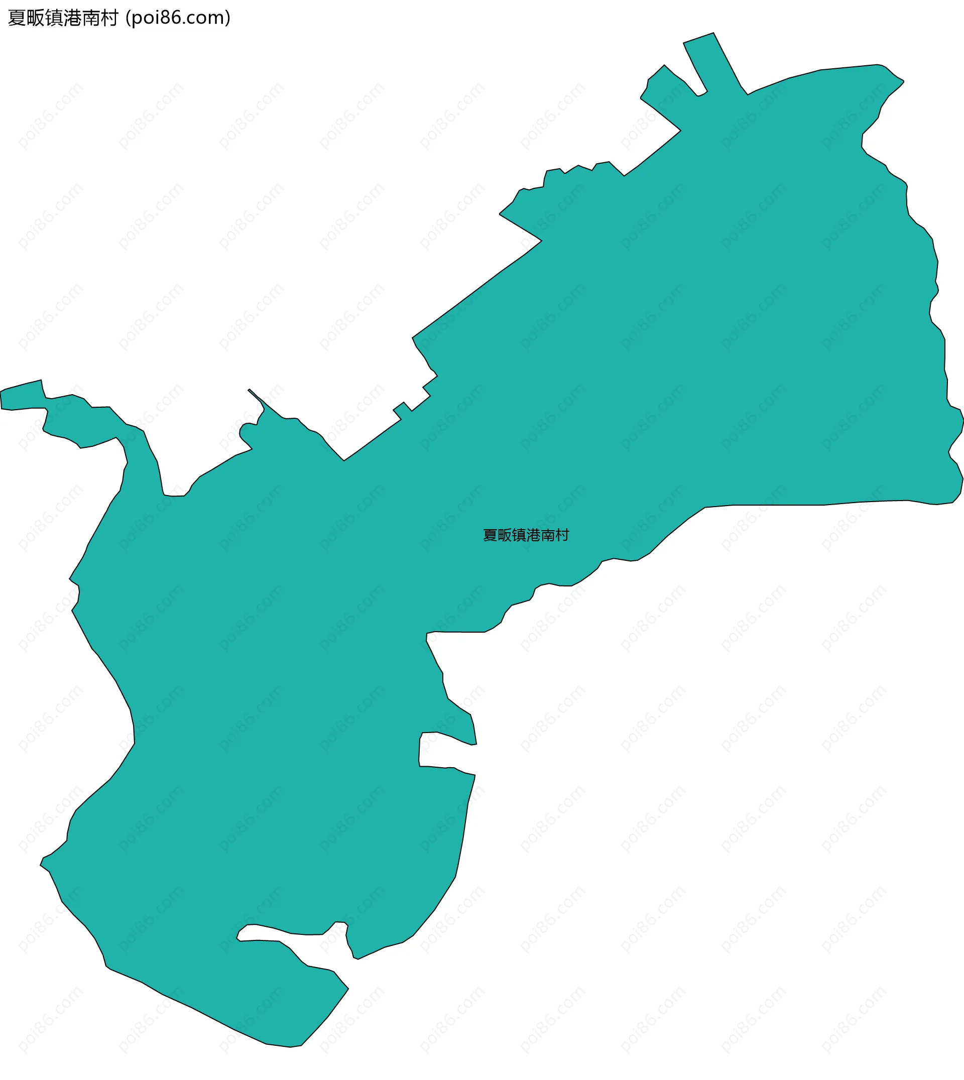 夏畈镇港南村边界地图