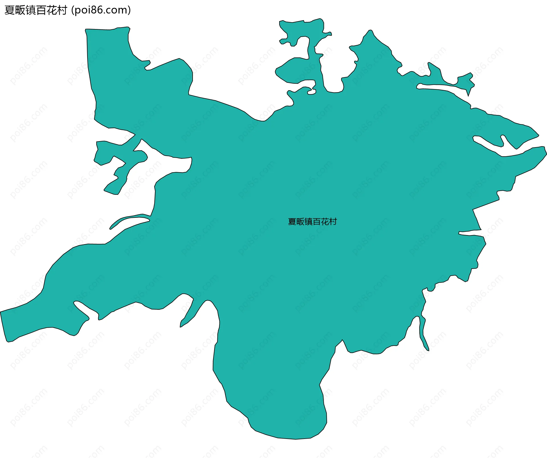 夏畈镇百花村边界地图