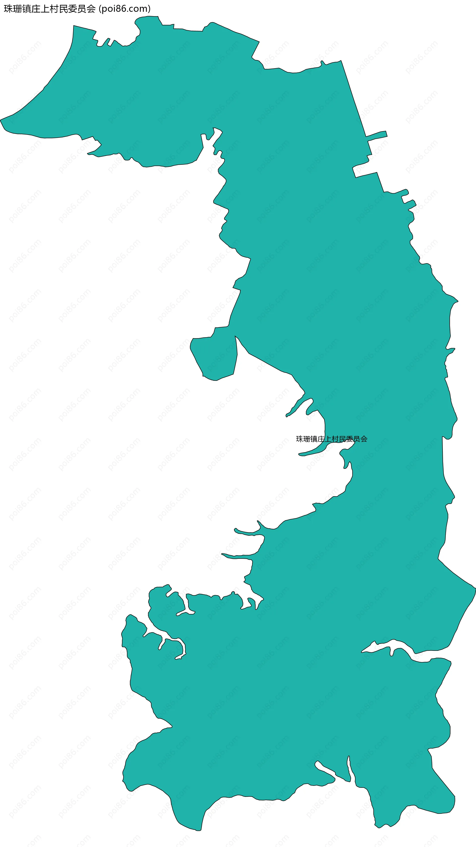 珠珊镇庄上村民委员会边界地图