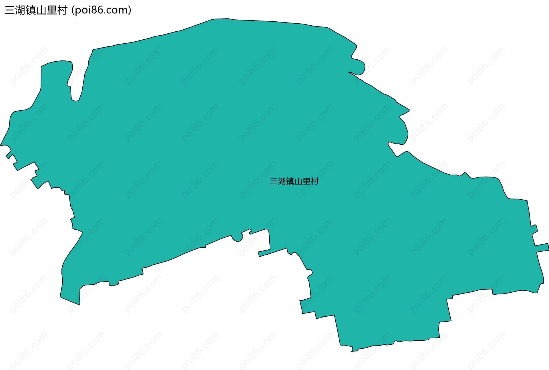 三湖镇山里村边界地图