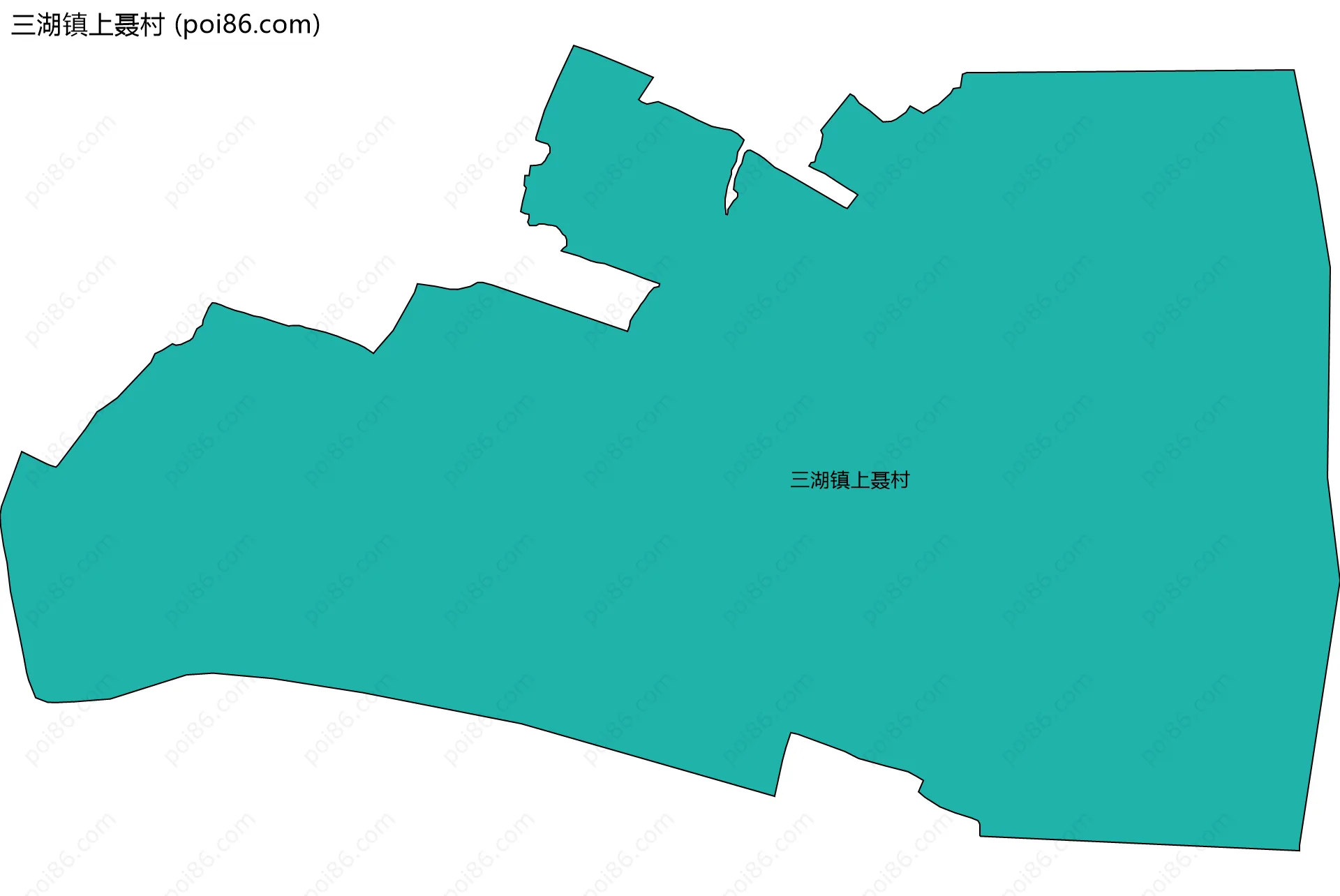 三湖镇上聂村边界地图