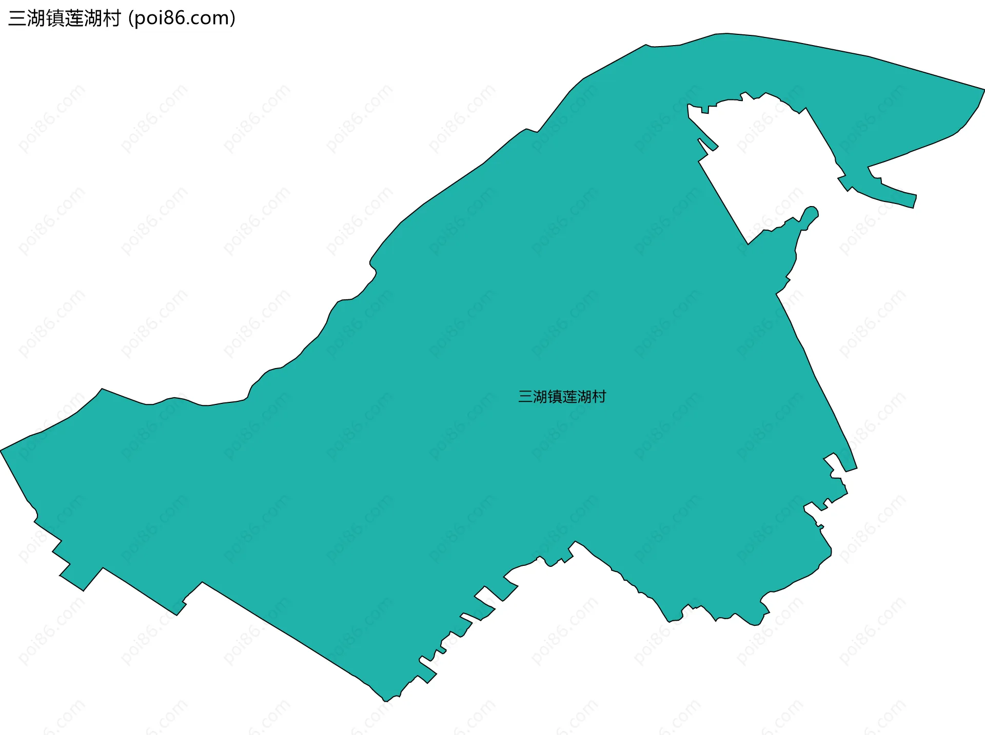 三湖镇莲湖村边界地图