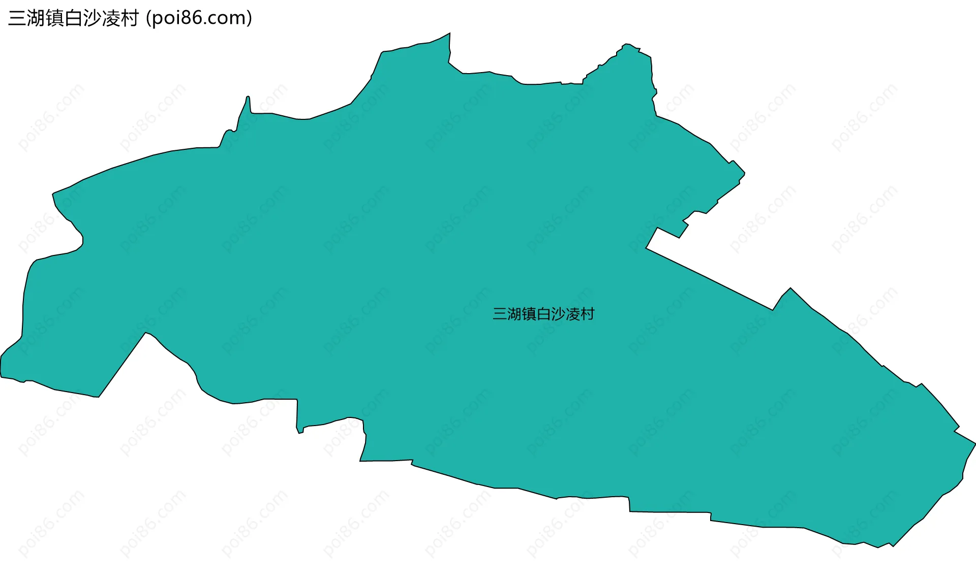 三湖镇白沙凌村边界地图