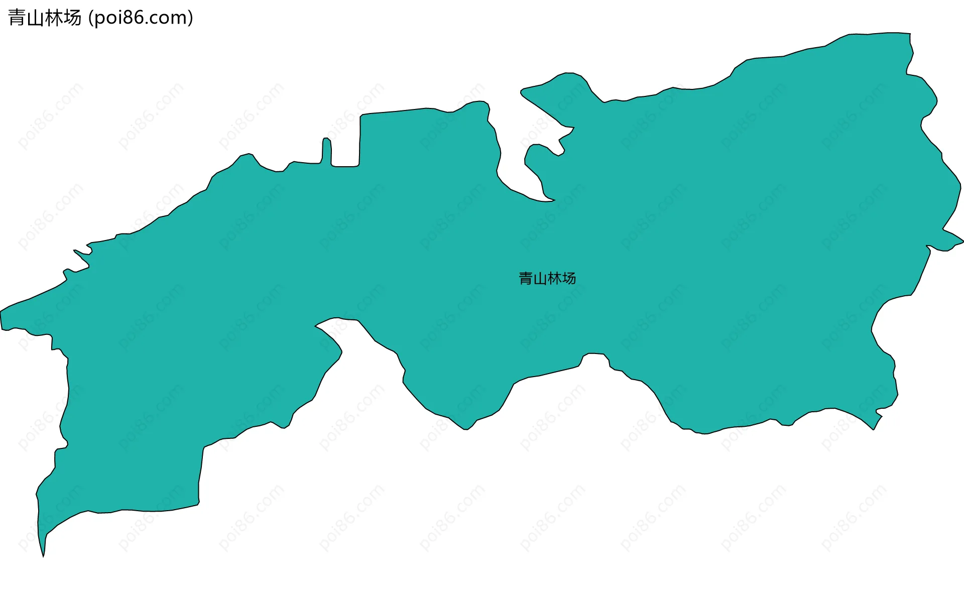 青山林场边界地图