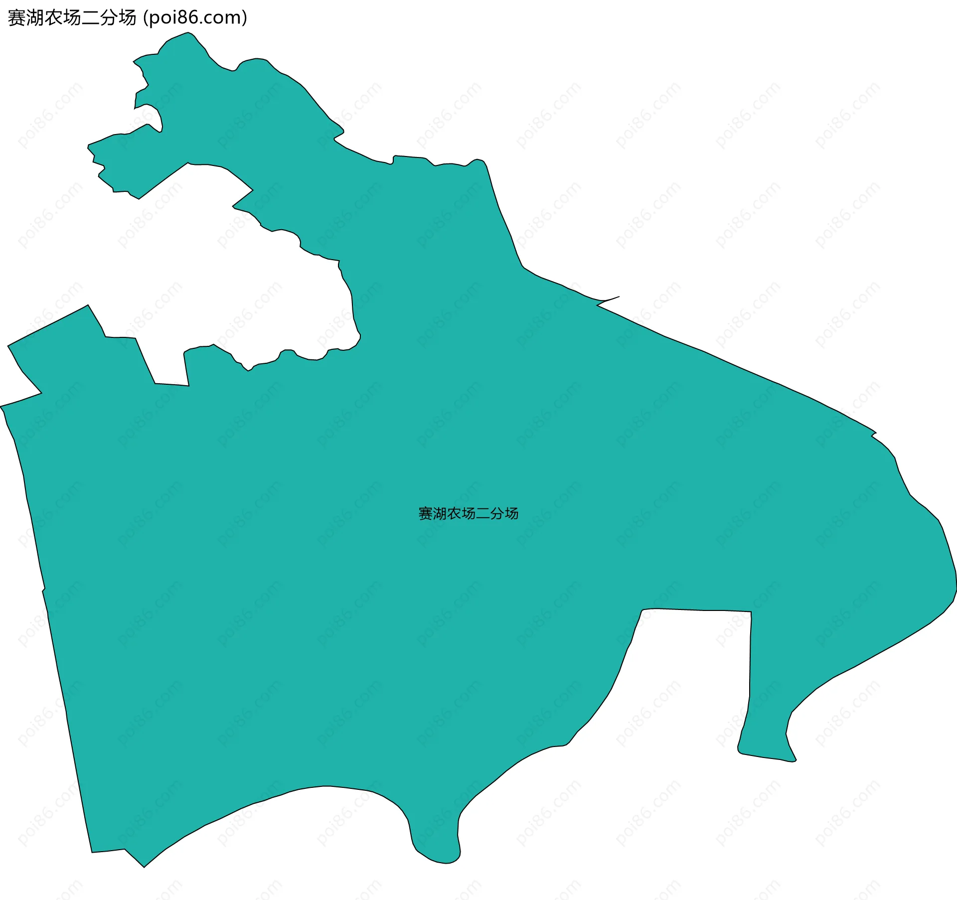 赛湖农场二分场边界地图