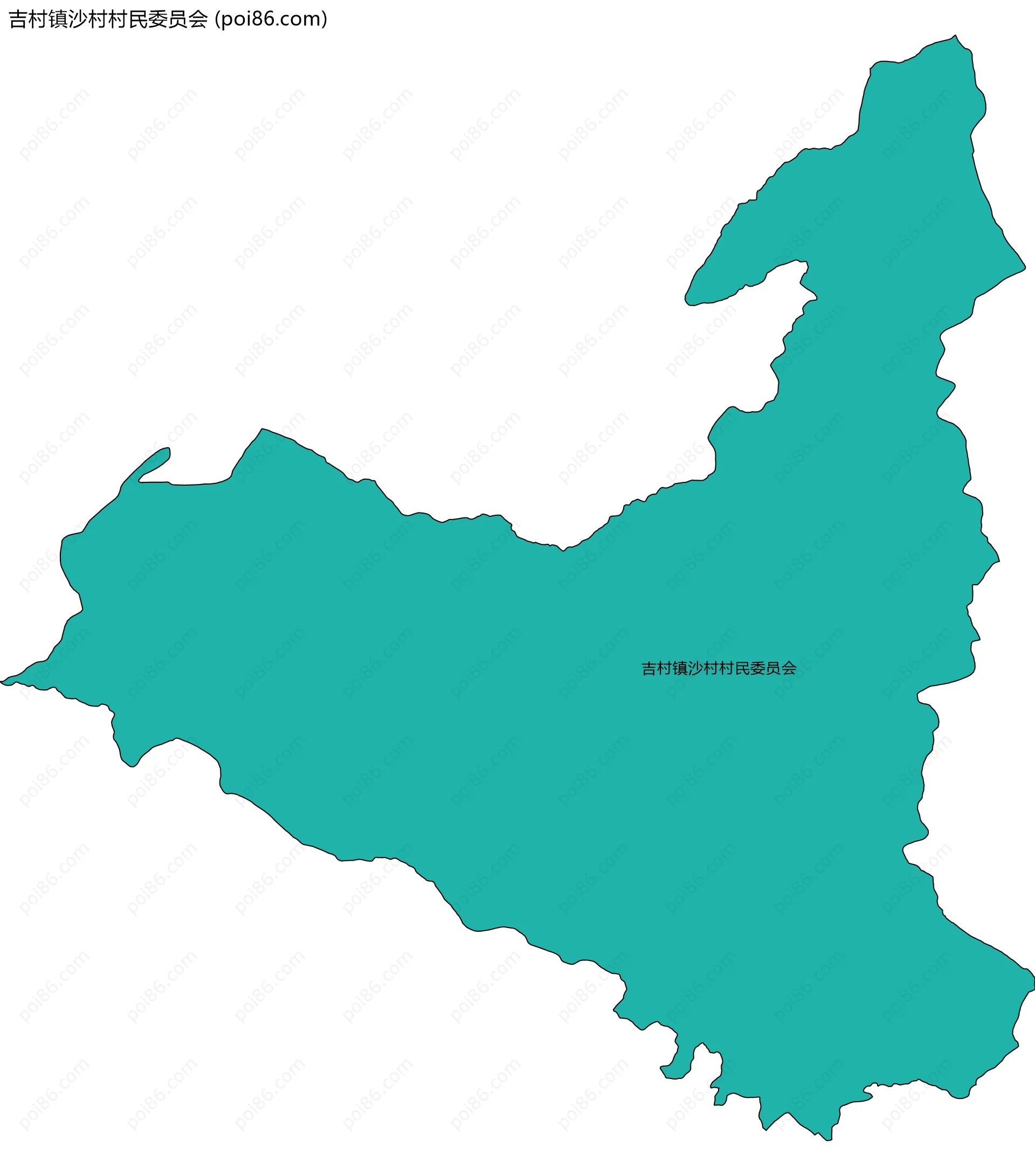 吉村镇沙村村民委员会边界地图