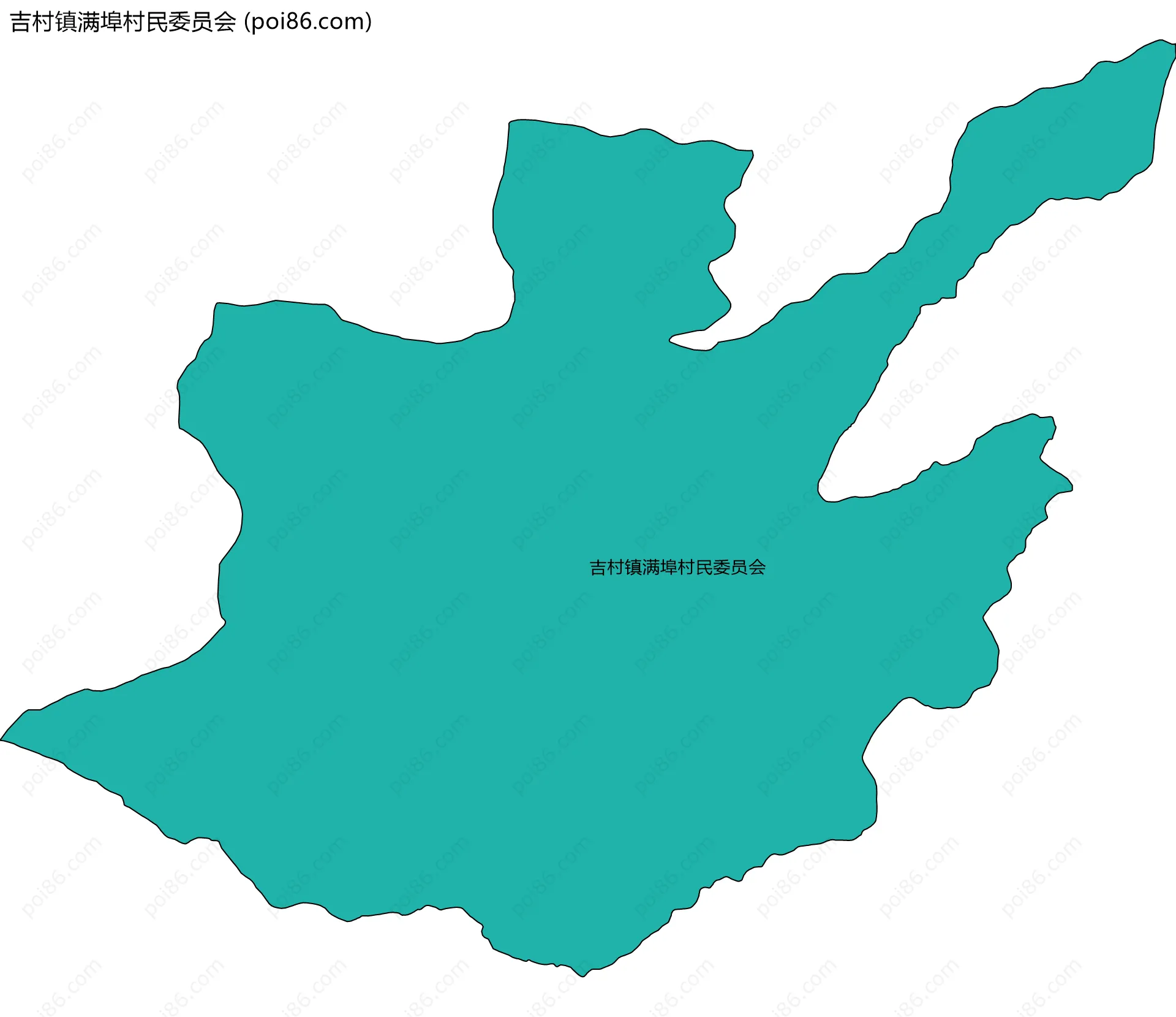 吉村镇满埠村民委员会边界地图