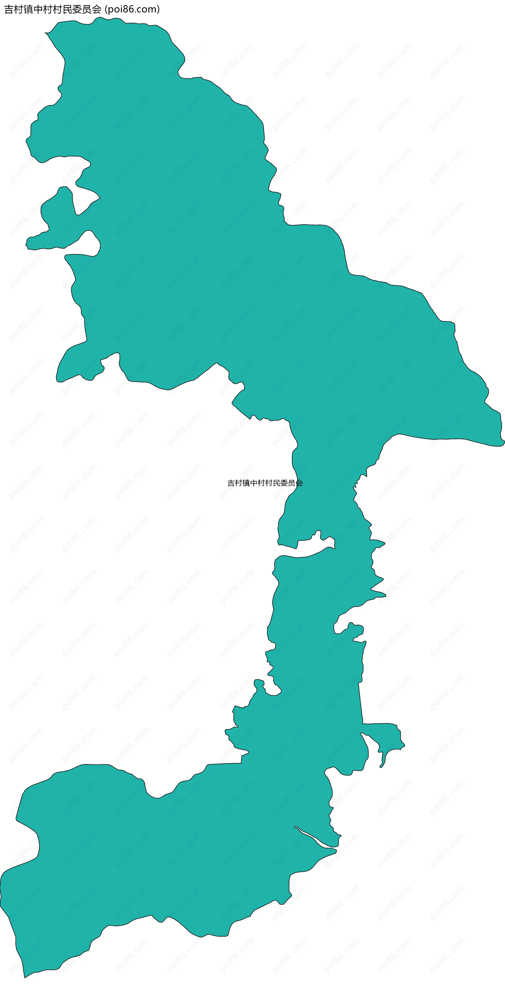 吉村镇中村村民委员会边界地图