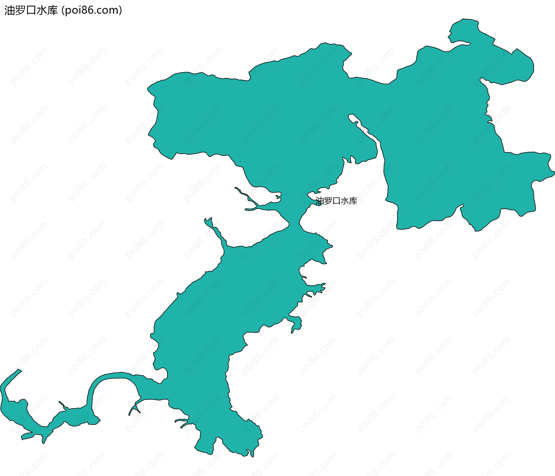 油罗口水库边界地图