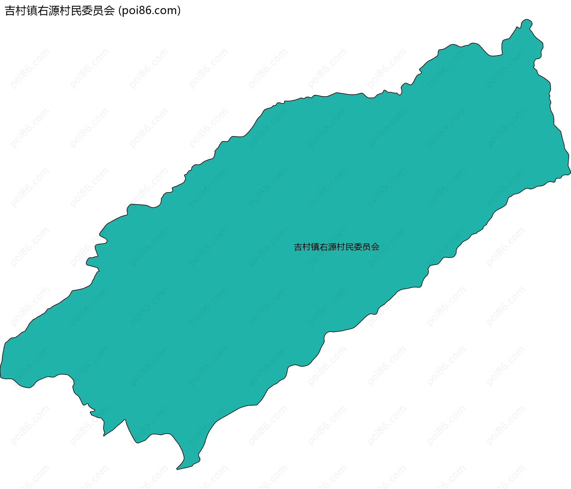 吉村镇右源村民委员会边界地图