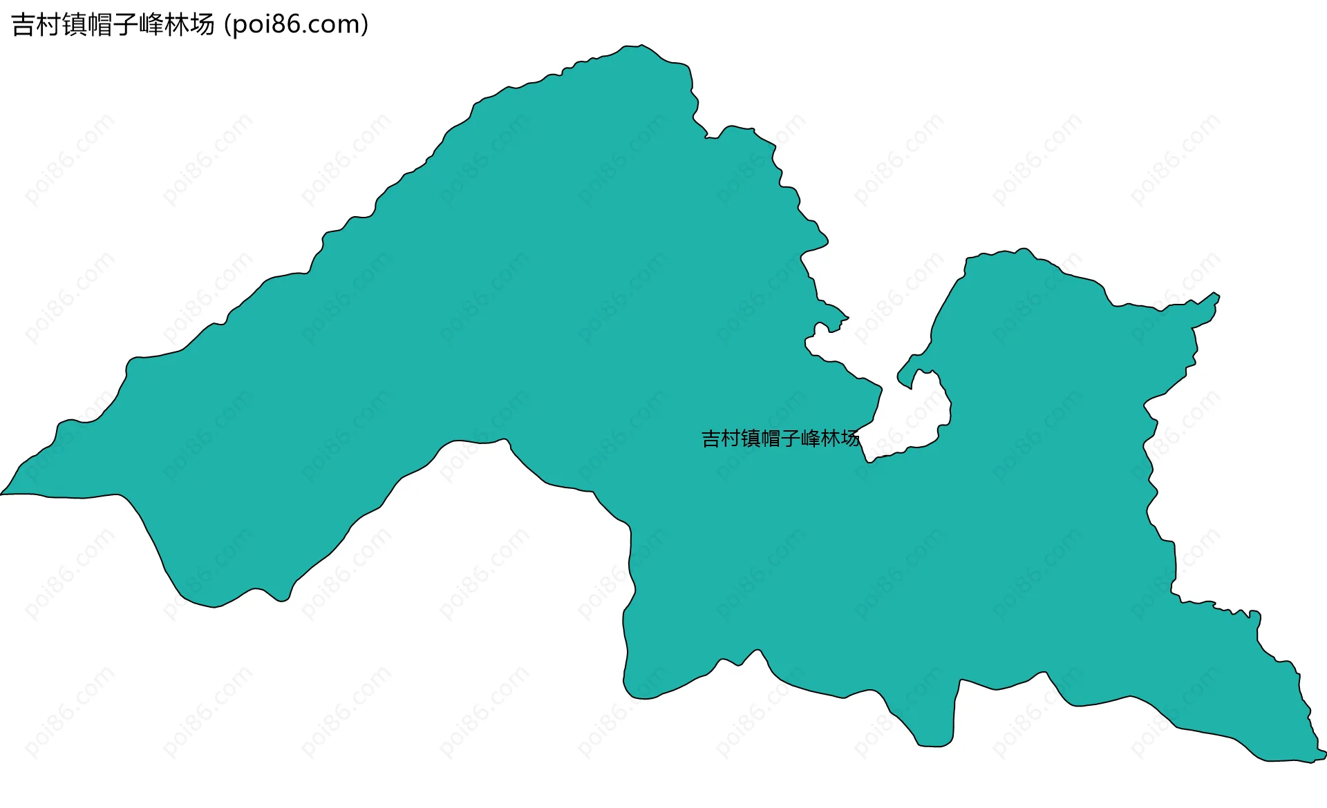 吉村镇帽子峰林场边界地图