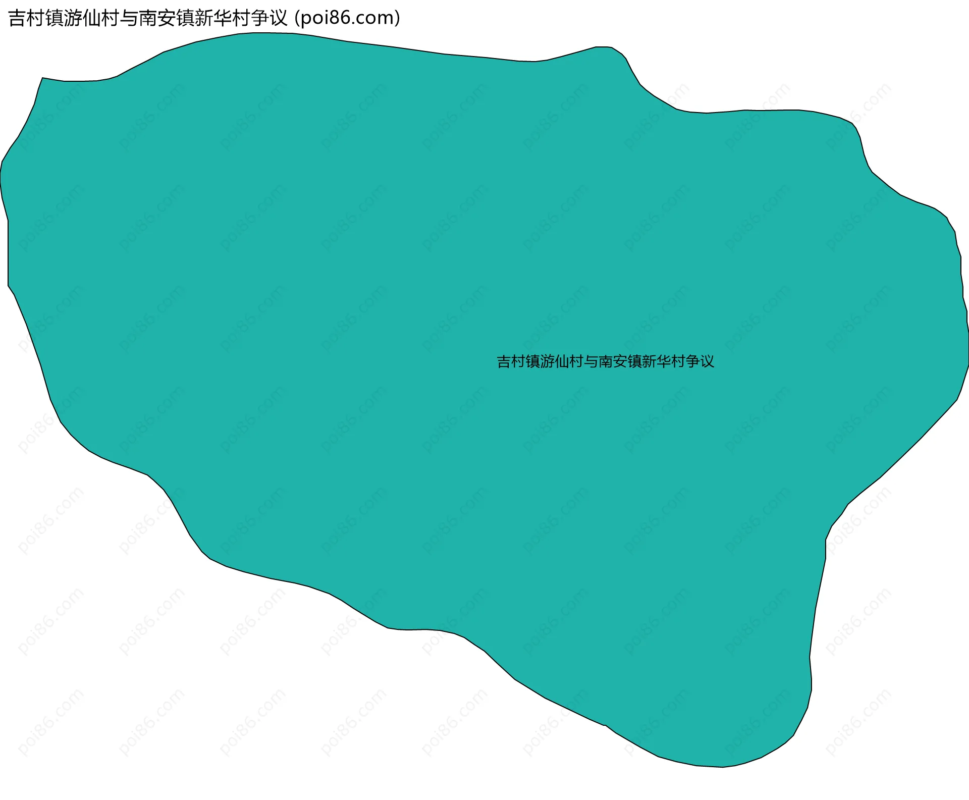 吉村镇游仙村与南安镇新华村争议边界地图
