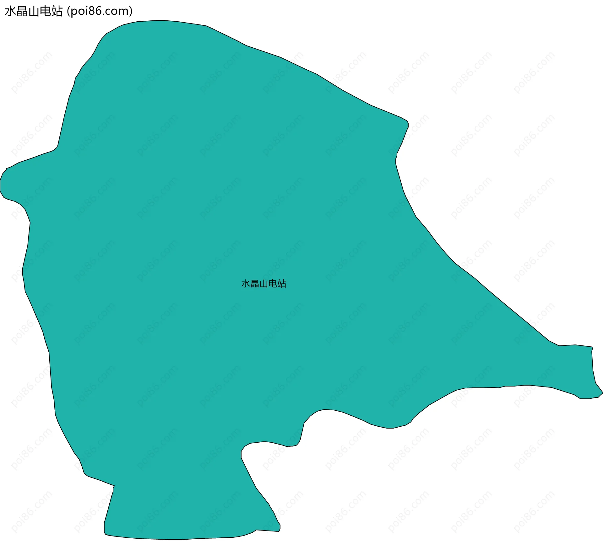 水晶山电站边界地图