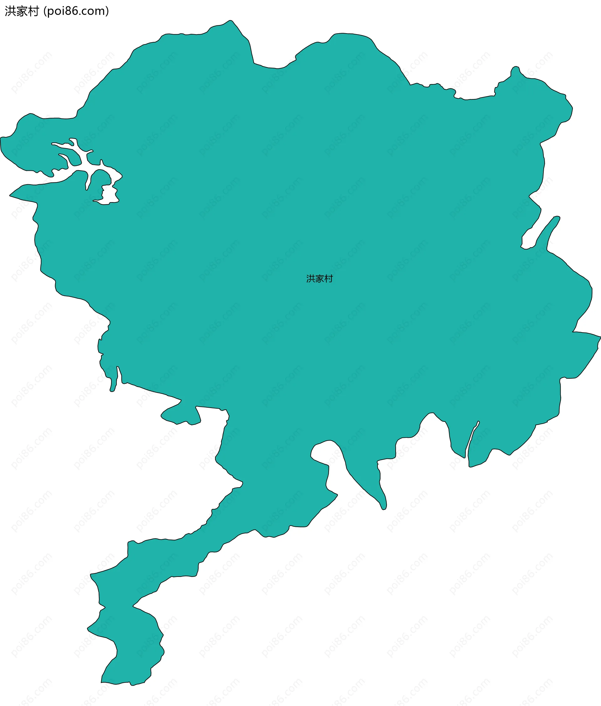 洪家村边界地图