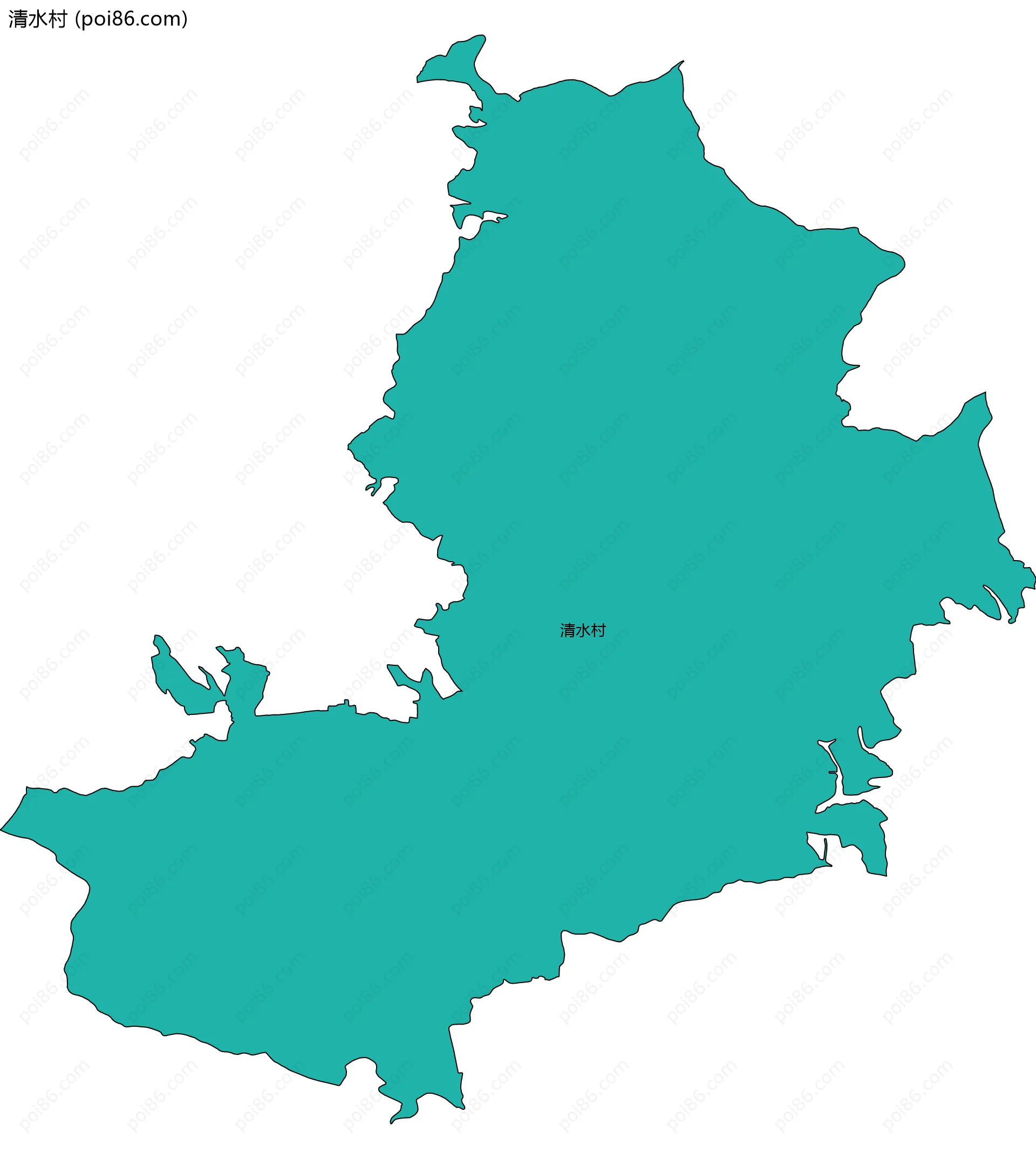 清水村边界地图