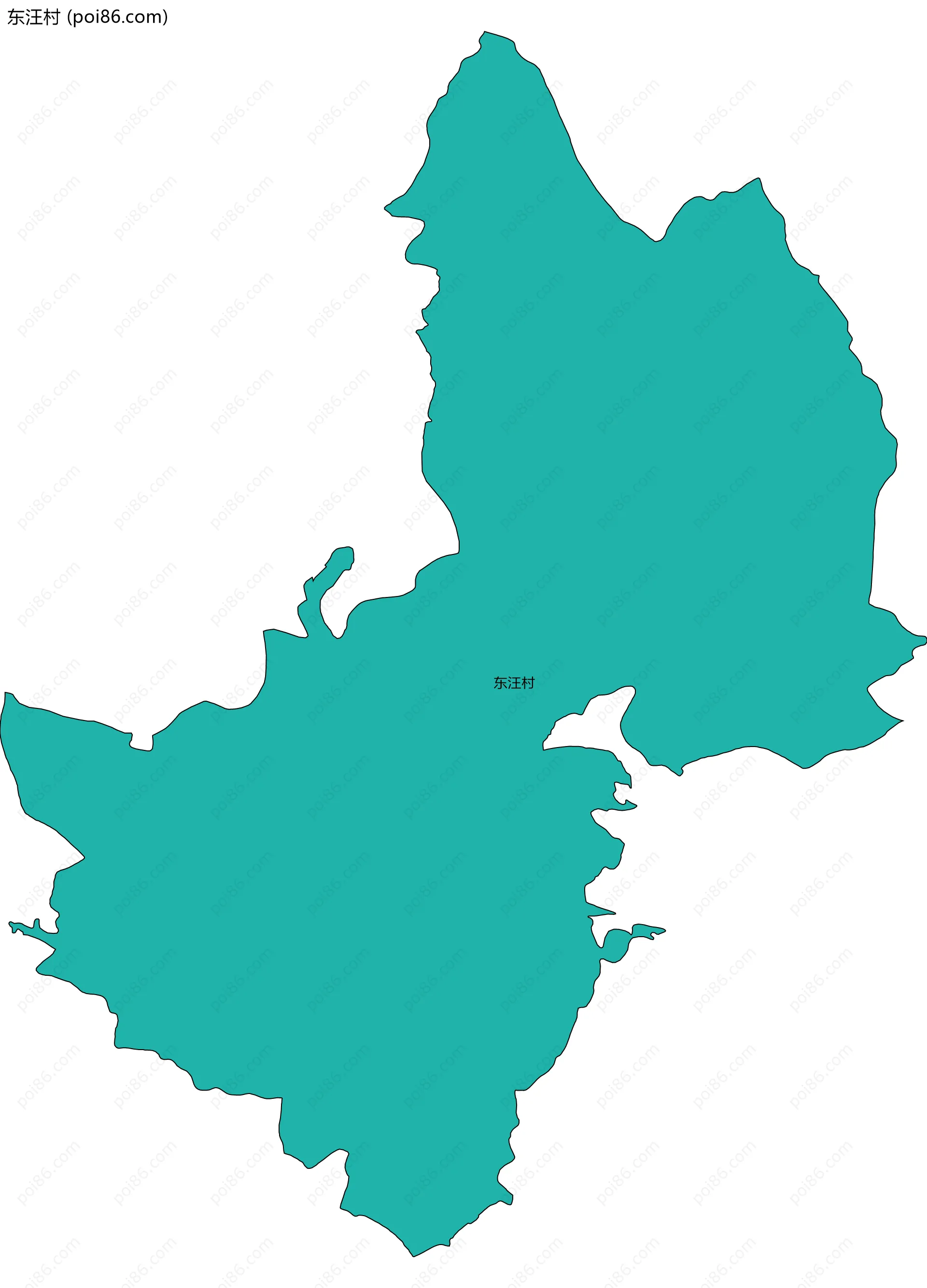 东汪村边界地图