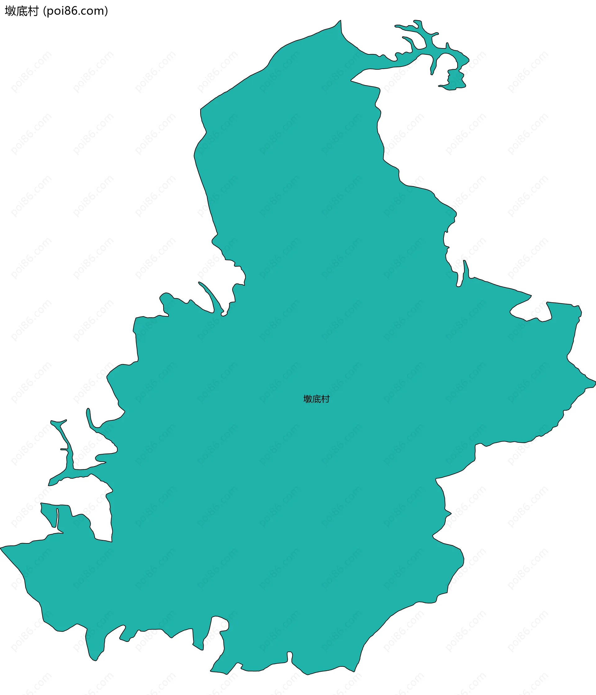 墩底村边界地图