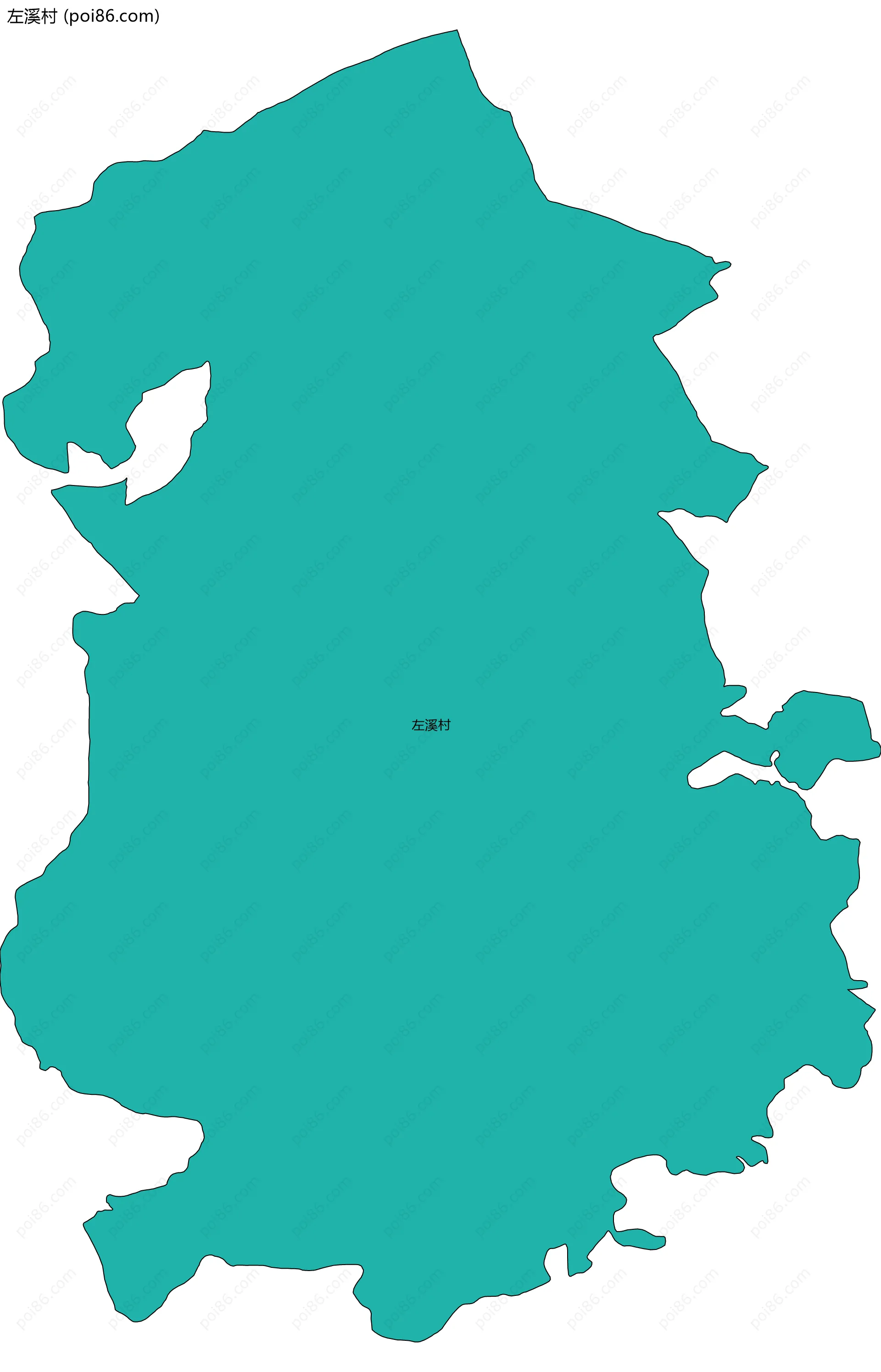 左溪村边界地图