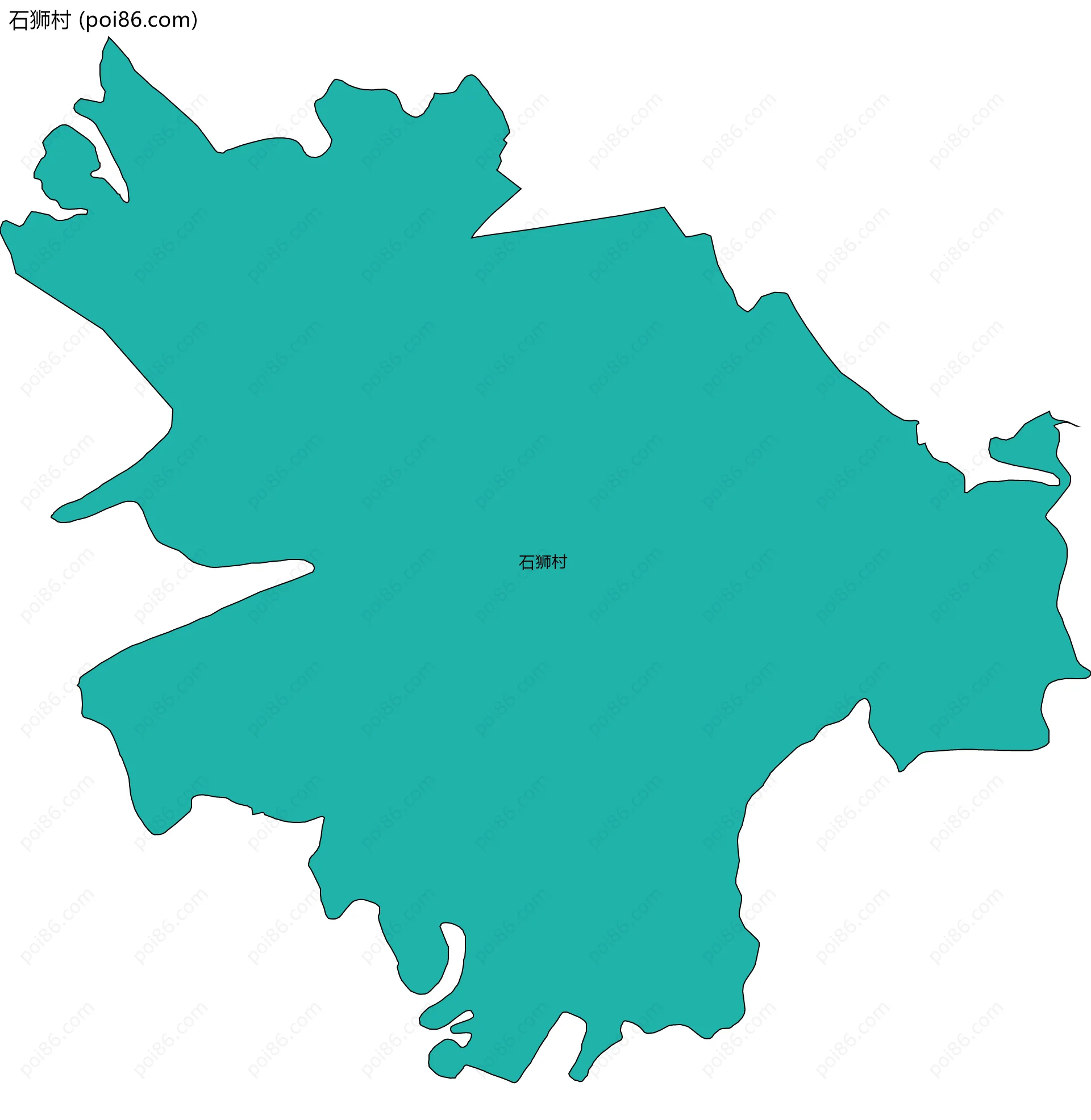 石狮村边界地图