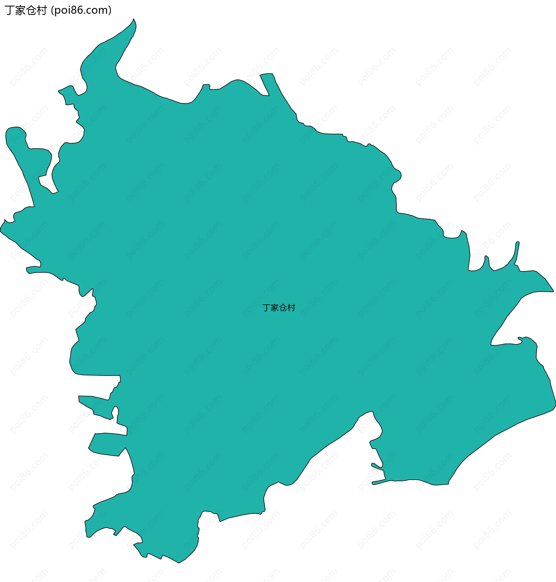 丁家仓村边界地图