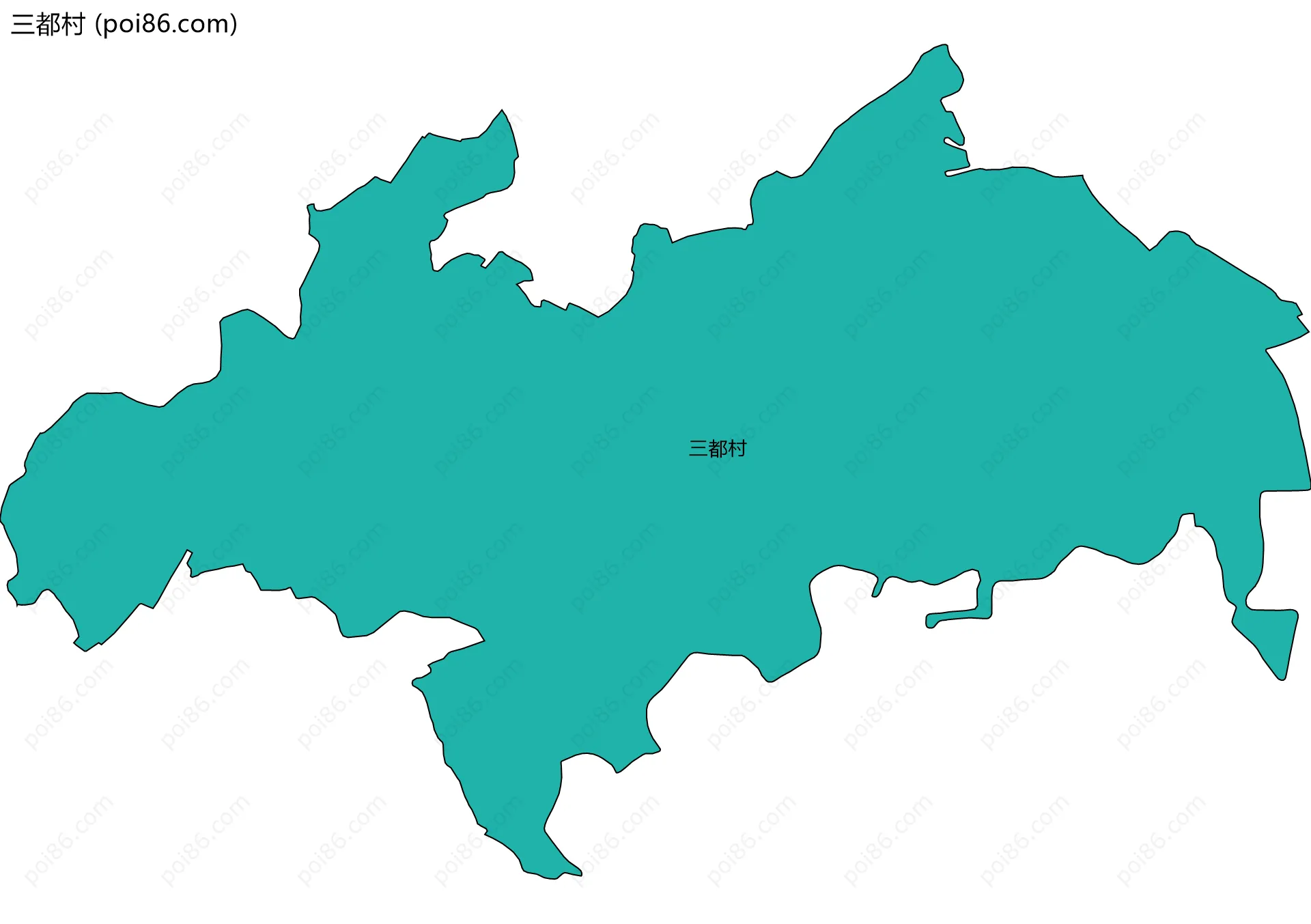 三都村边界地图