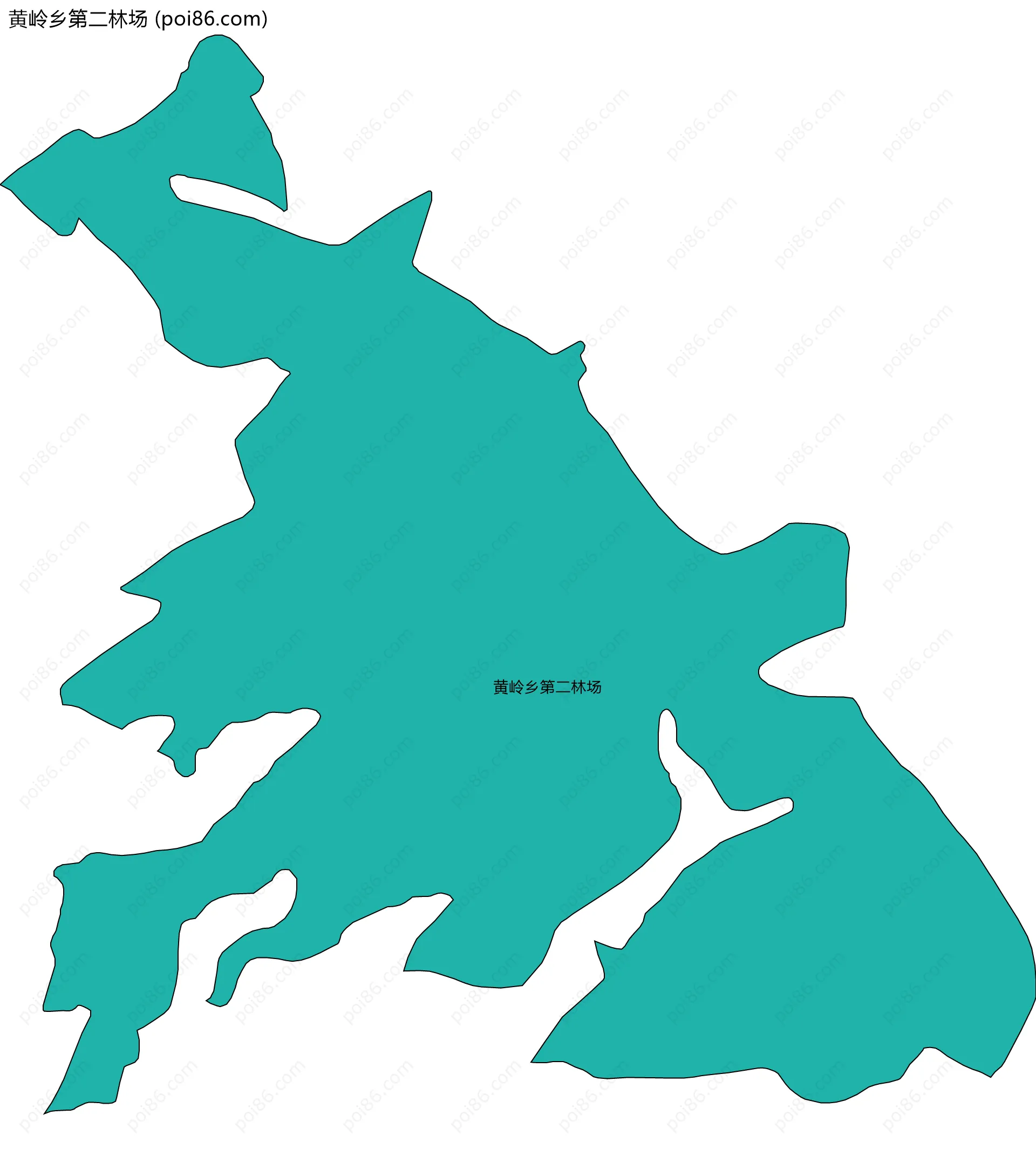 黄岭乡第二林场边界地图