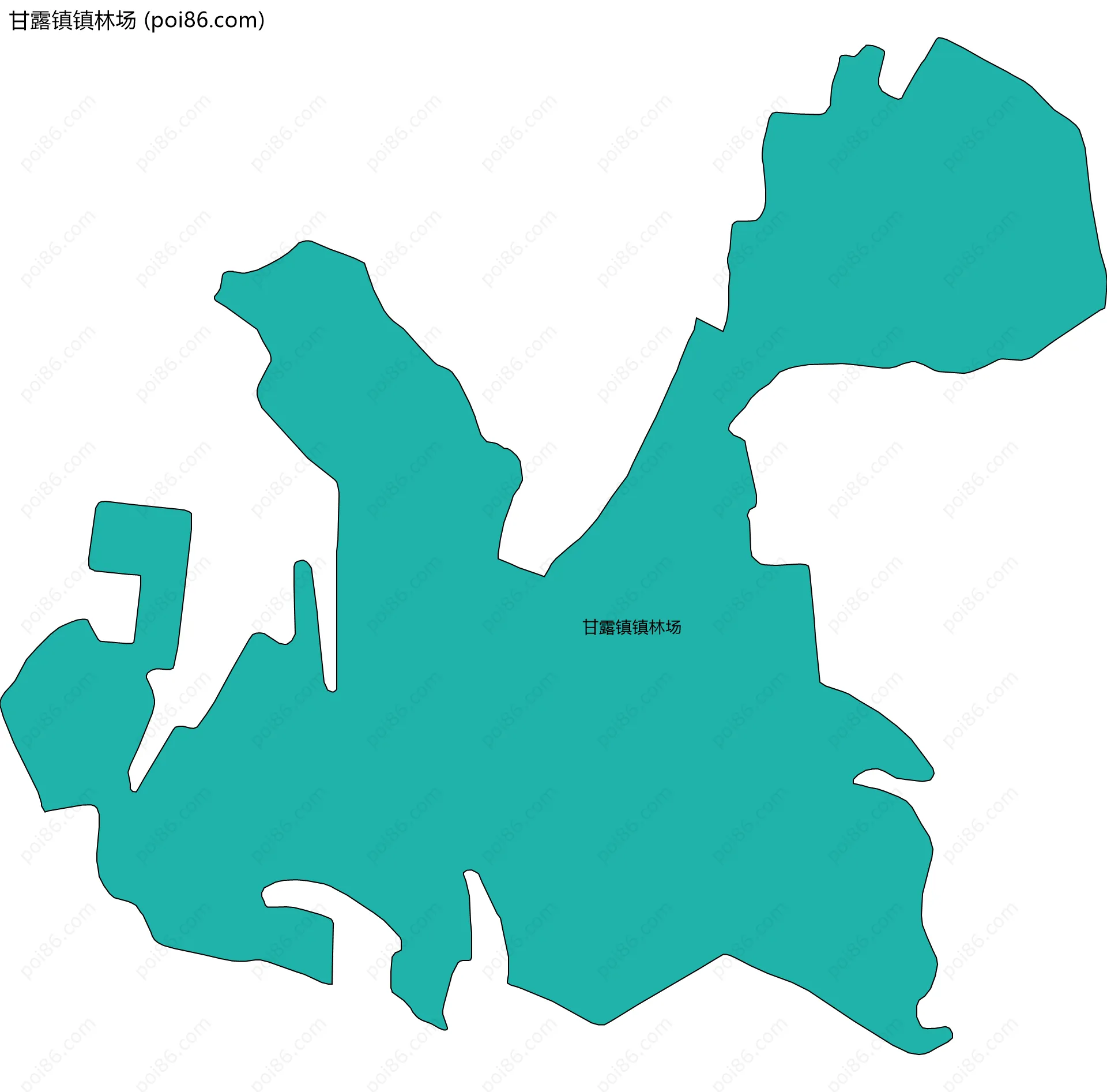 甘露镇镇林场边界地图
