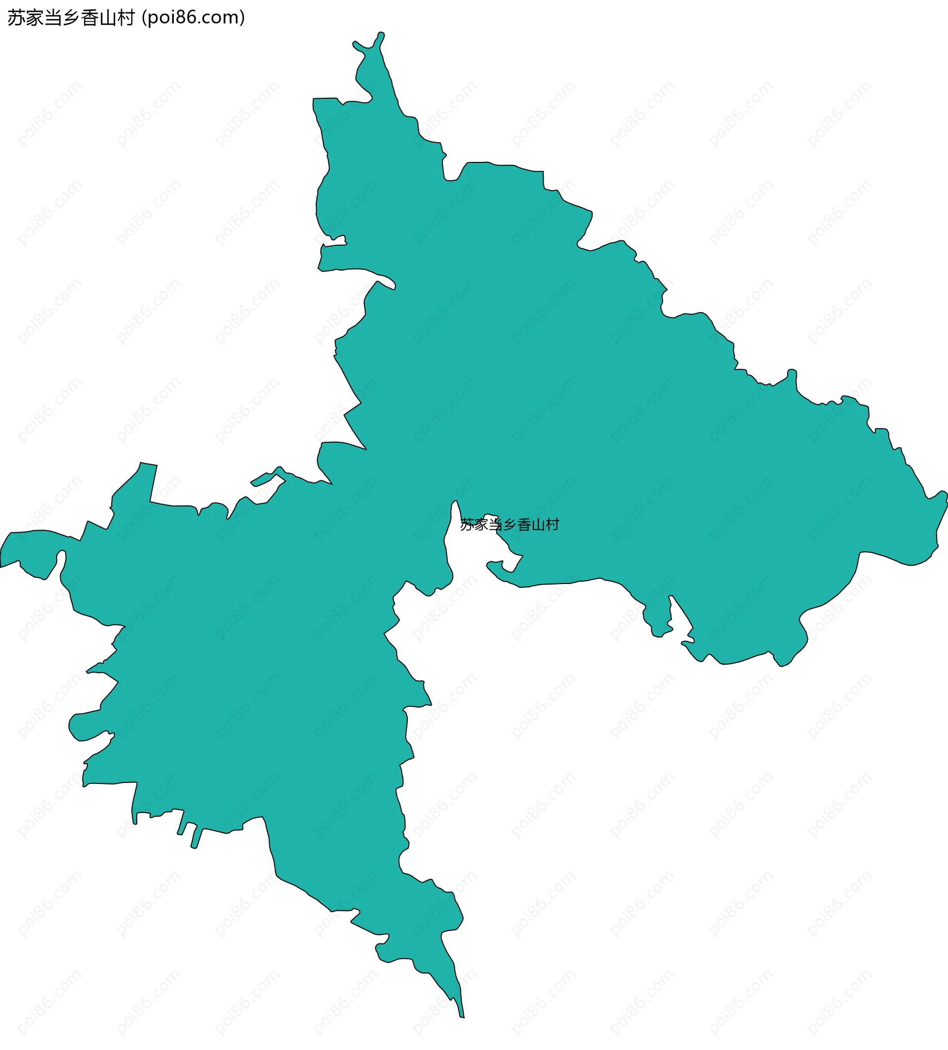 苏家当乡香山村边界地图