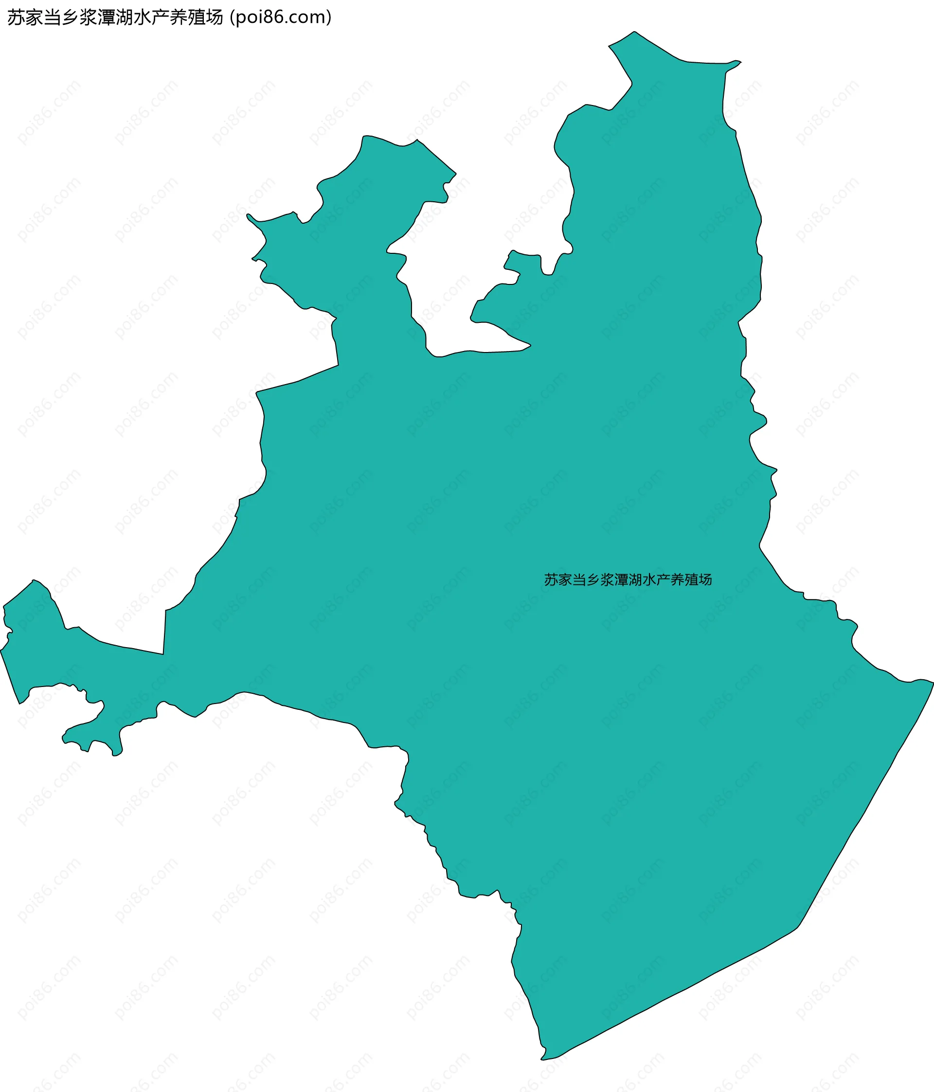 苏家当乡浆潭湖水产养殖场边界地图
