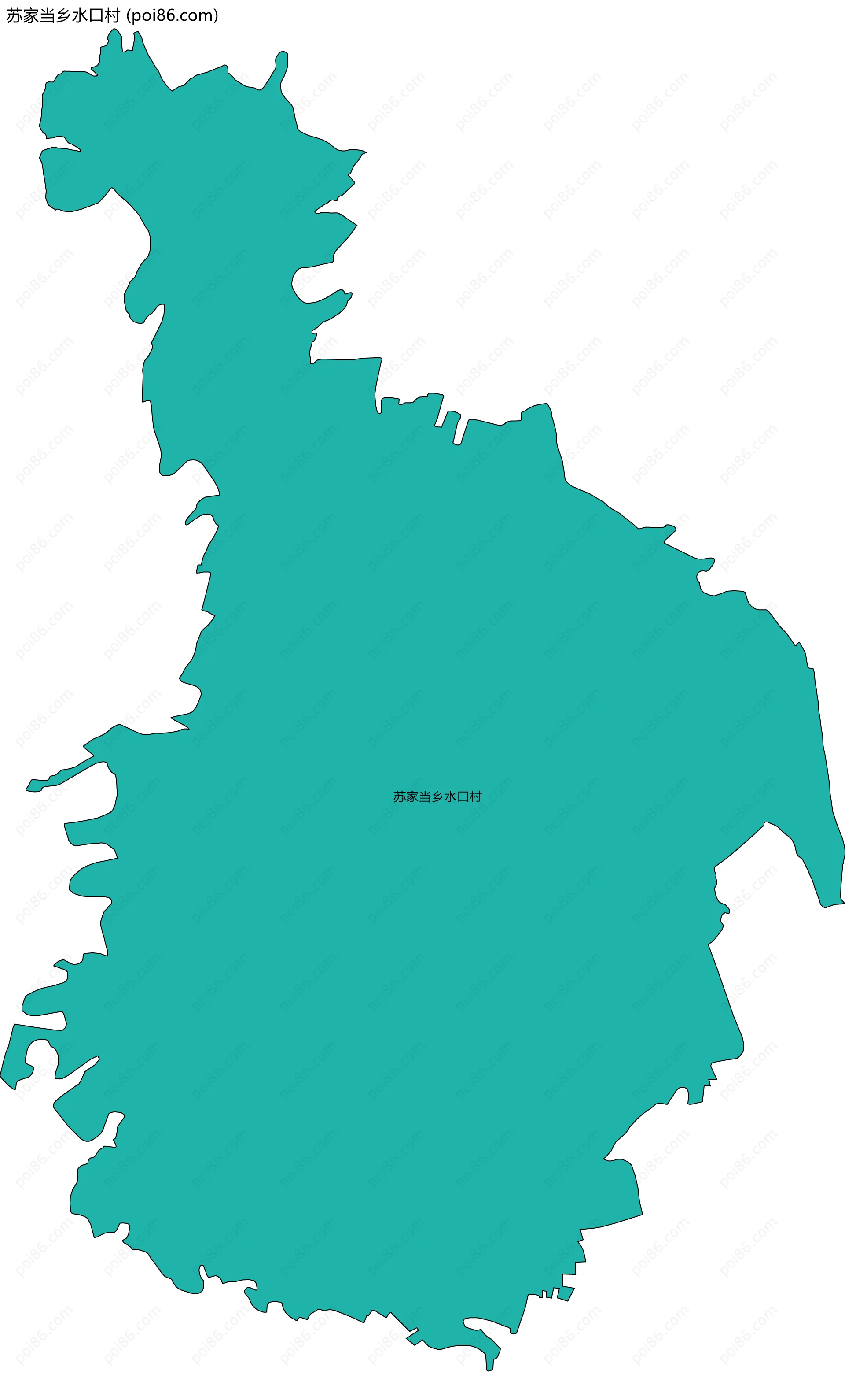 苏家当乡水口村边界地图