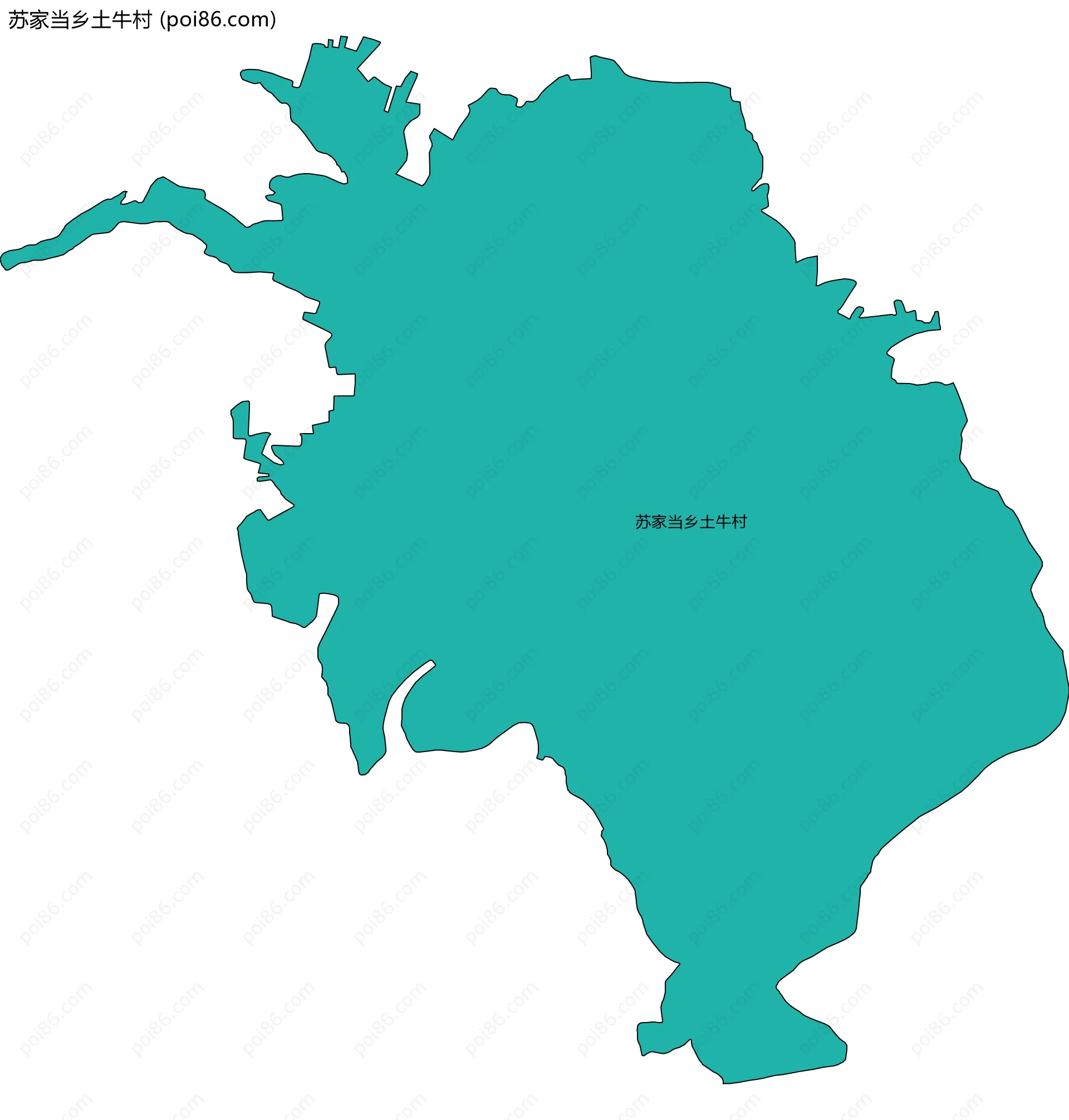 苏家当乡土牛村边界地图