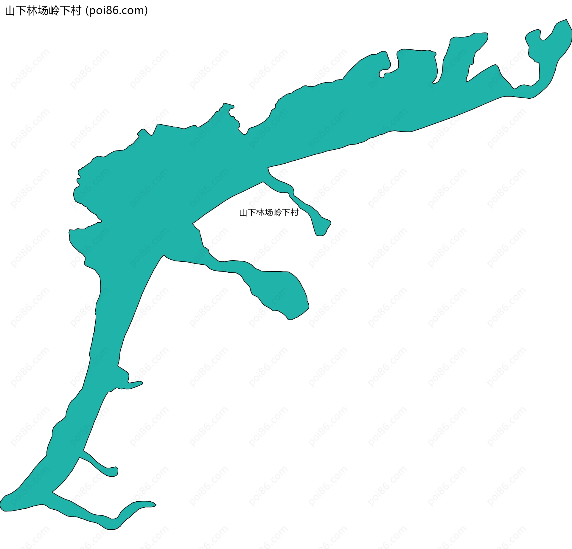 山下林场岭下村边界地图