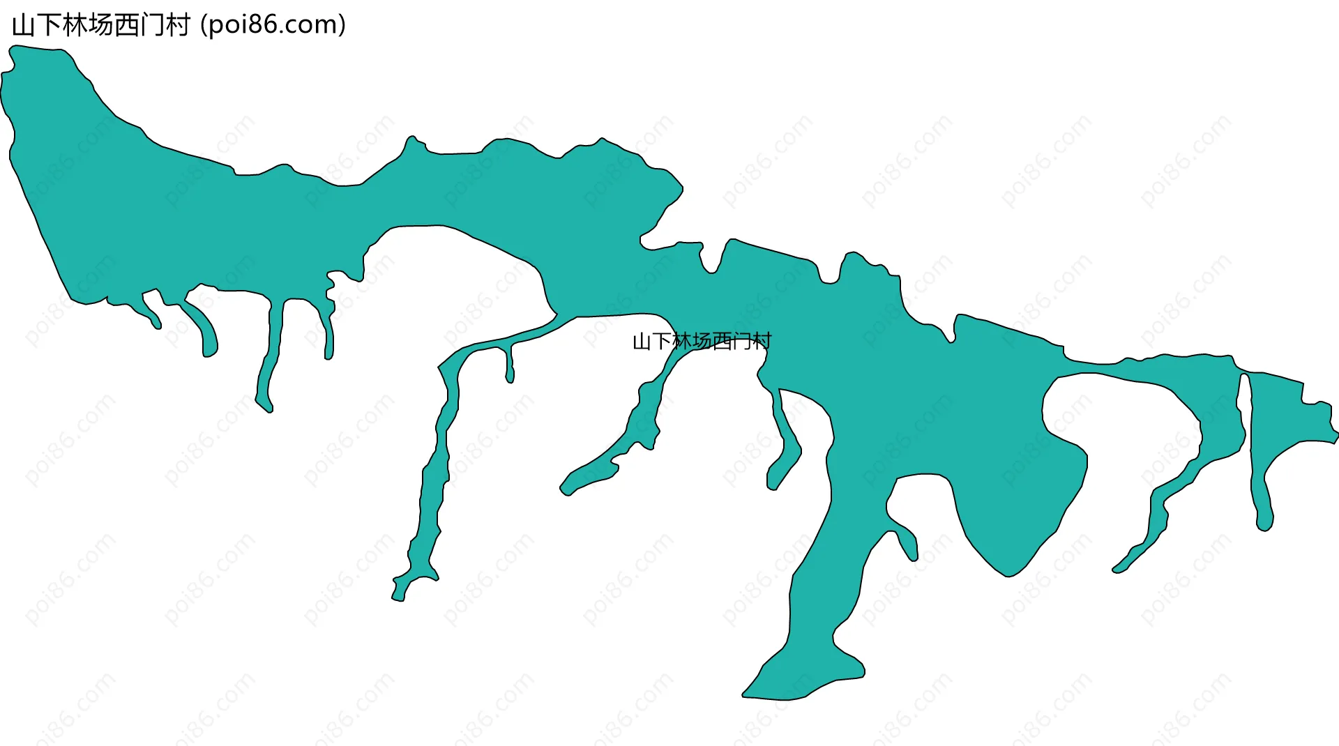 山下林场西门村边界地图
