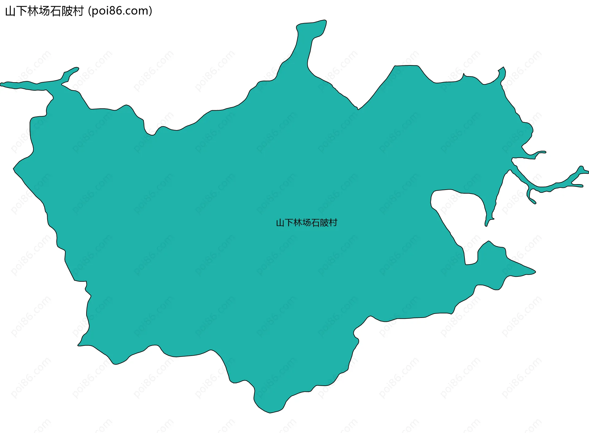 山下林场石陂村边界地图