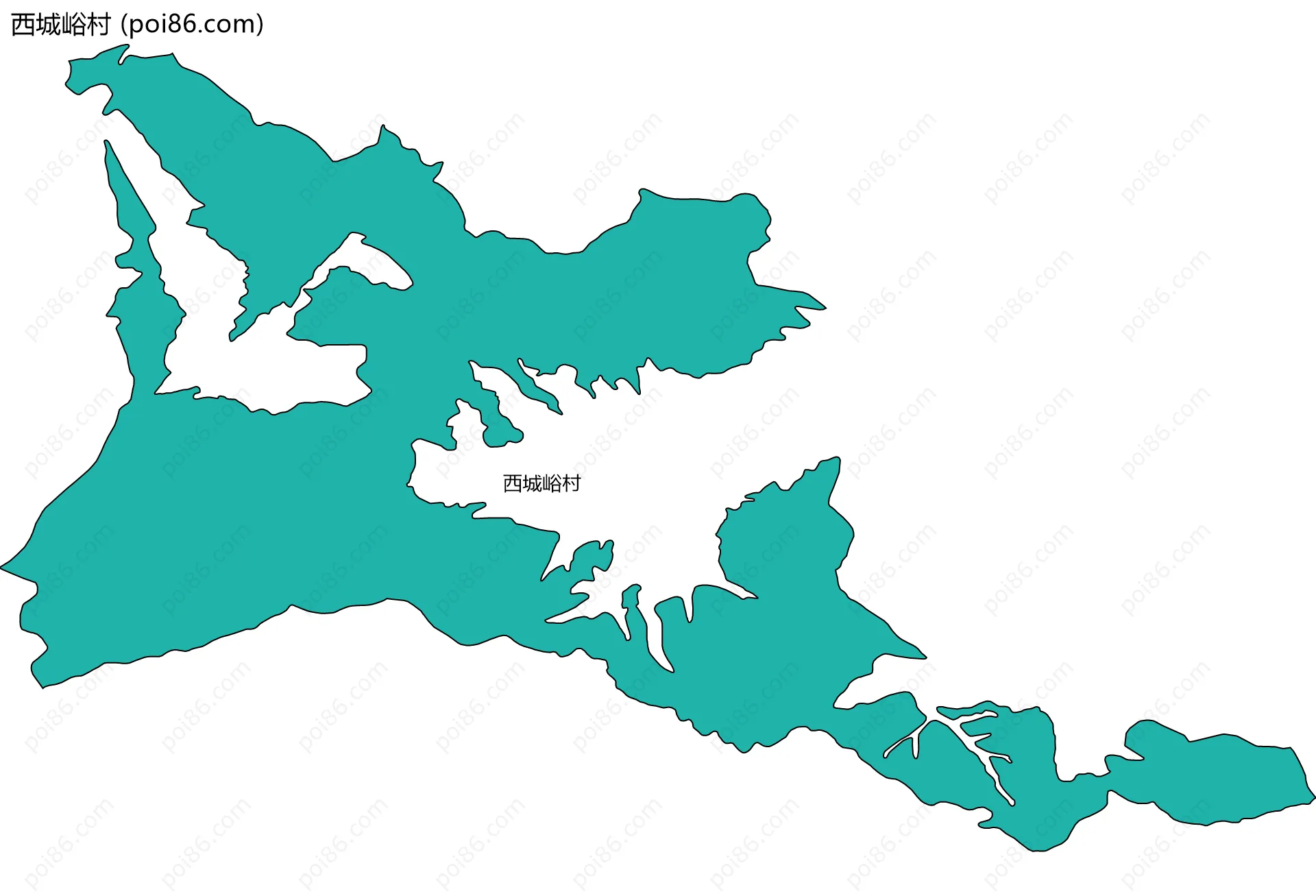 西城峪村边界地图