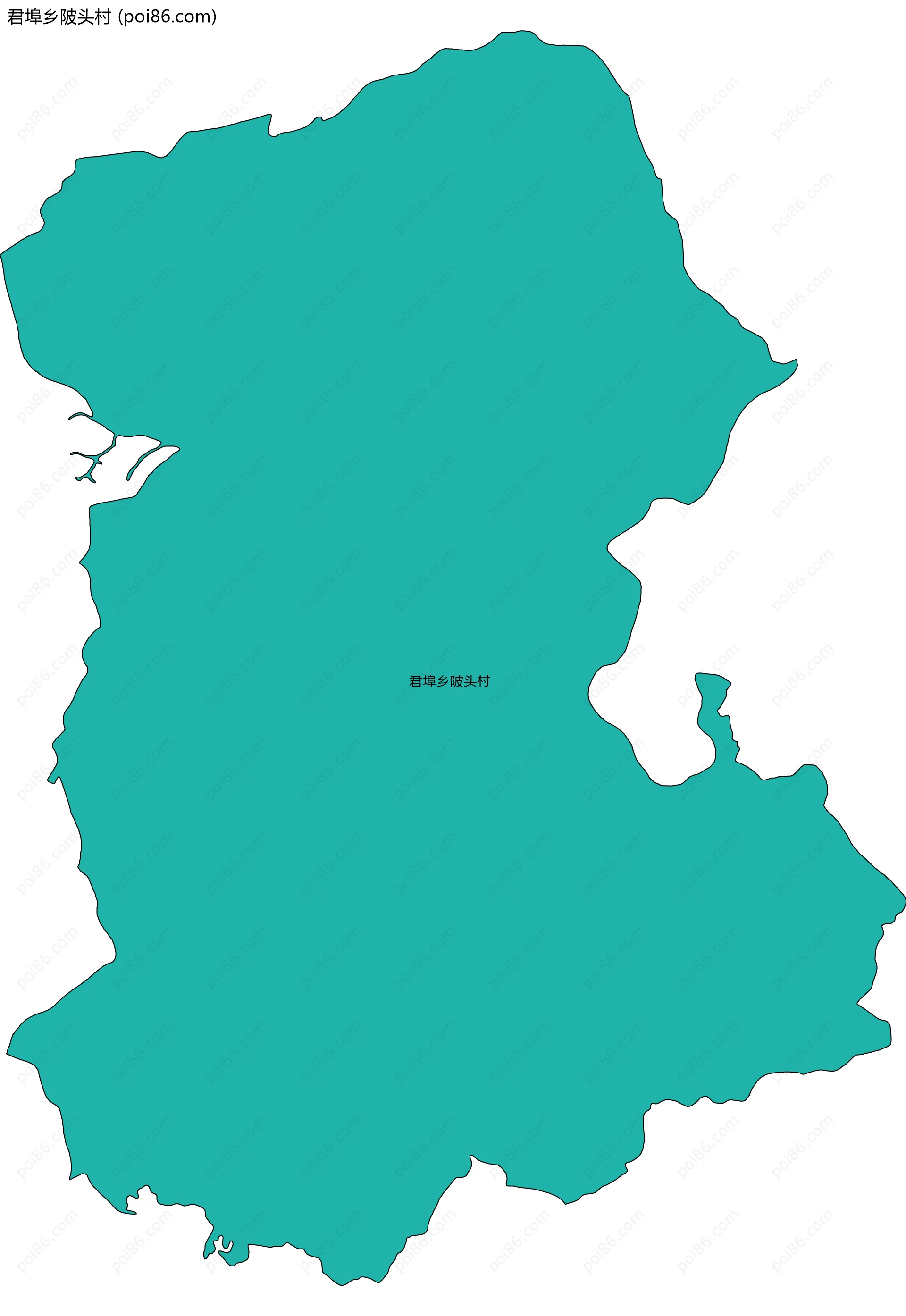 君埠乡陂头村边界地图
